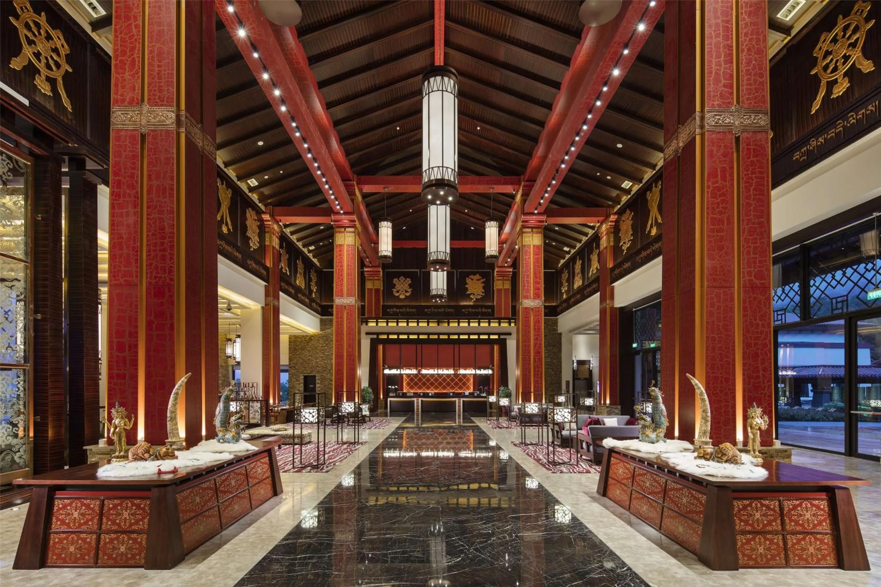 Lobby or reception in Hilton Linzhi Resort
