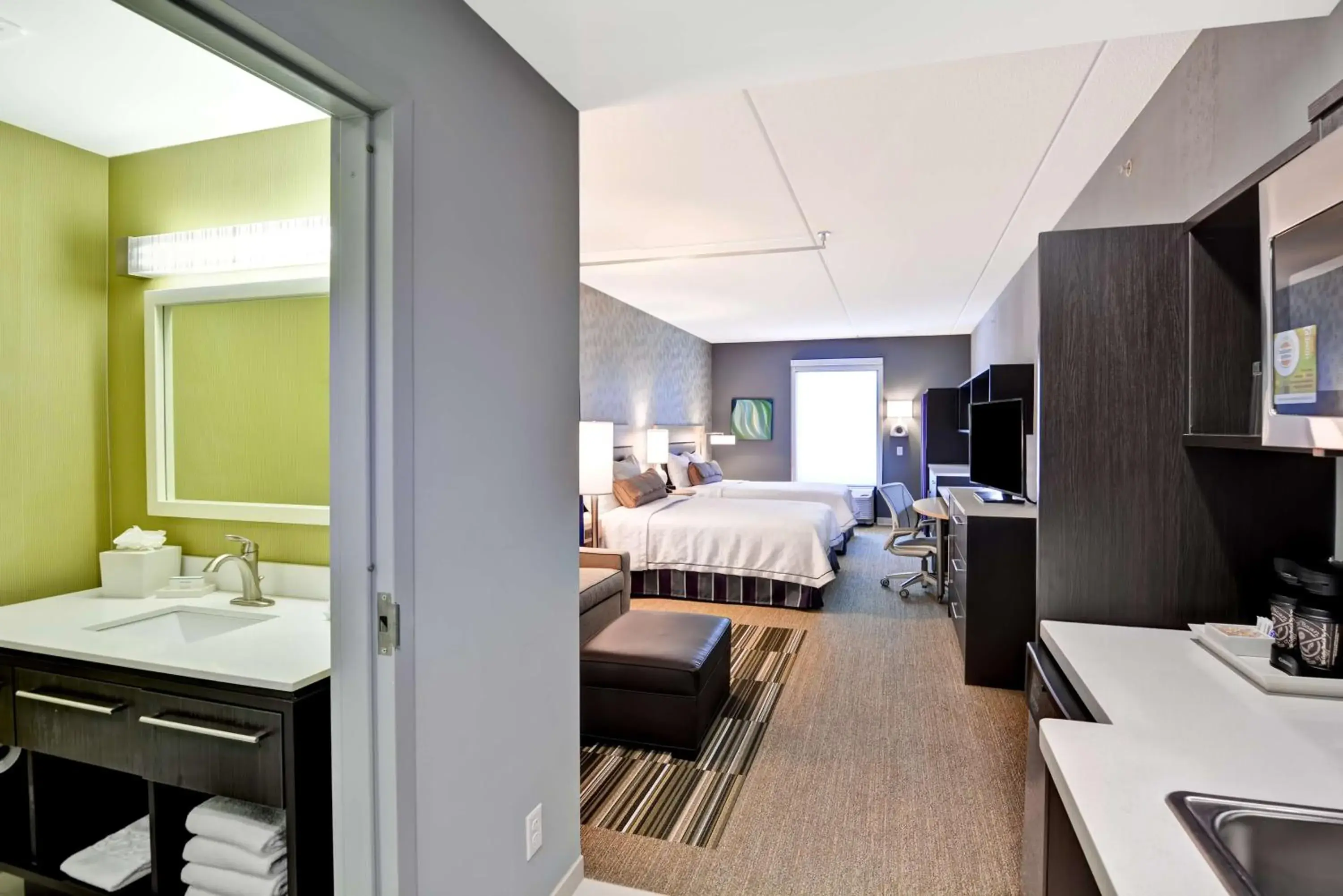 Studio Suite with Two Queen Beds - Hearing Access/Non-Smoking in Home2 Suites By Hilton Stafford Quantico Studio Suite with Two Queen Beds - Hearing Access/Non-Smoking in Home2 Suites By Hilton Stafford Quantico