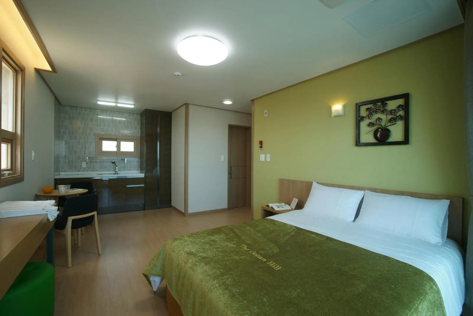 Bed in Jeju the Ocean Hill Pension