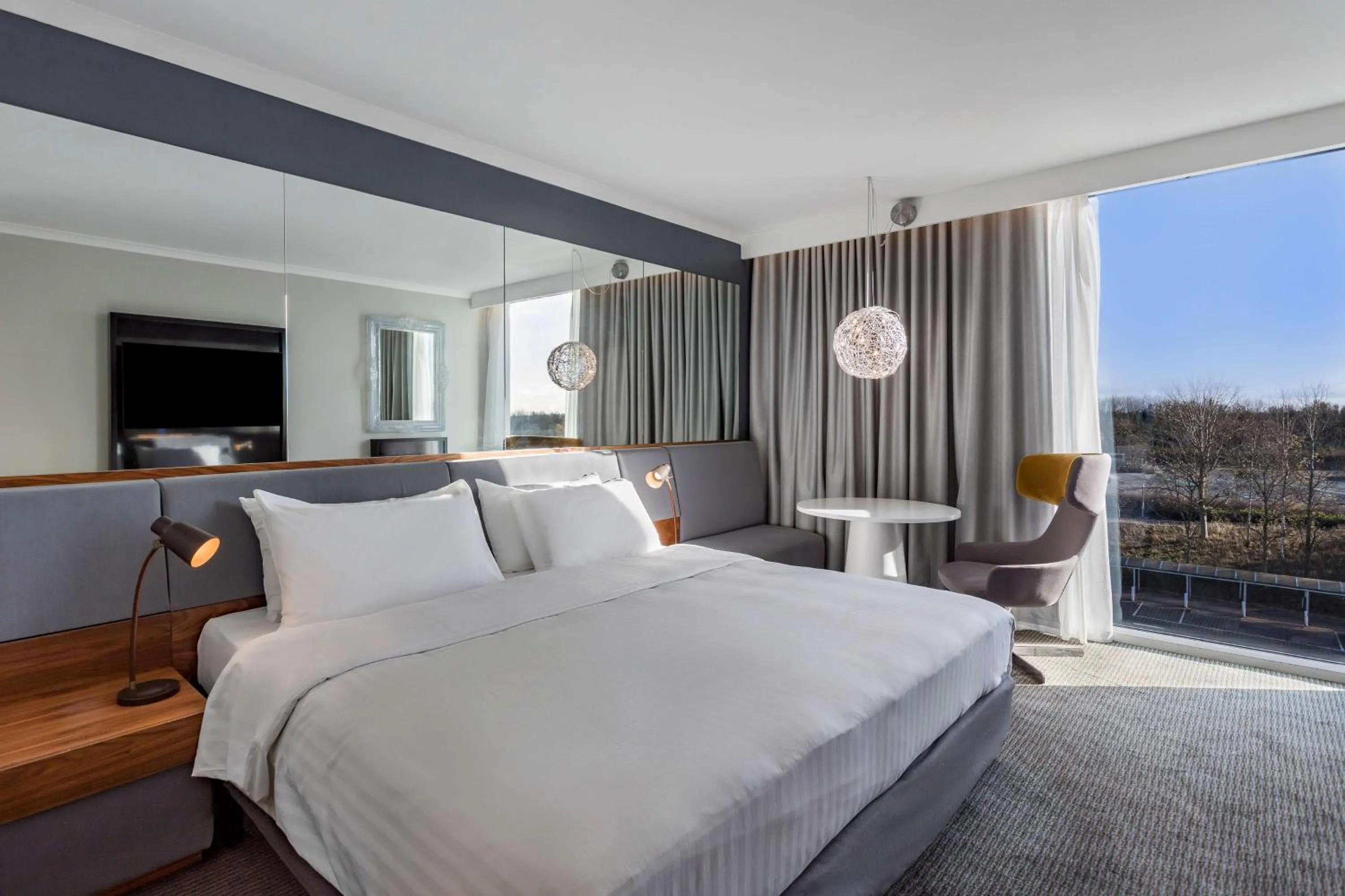 Bed in Radisson Blu Hotel London Stansted Airport