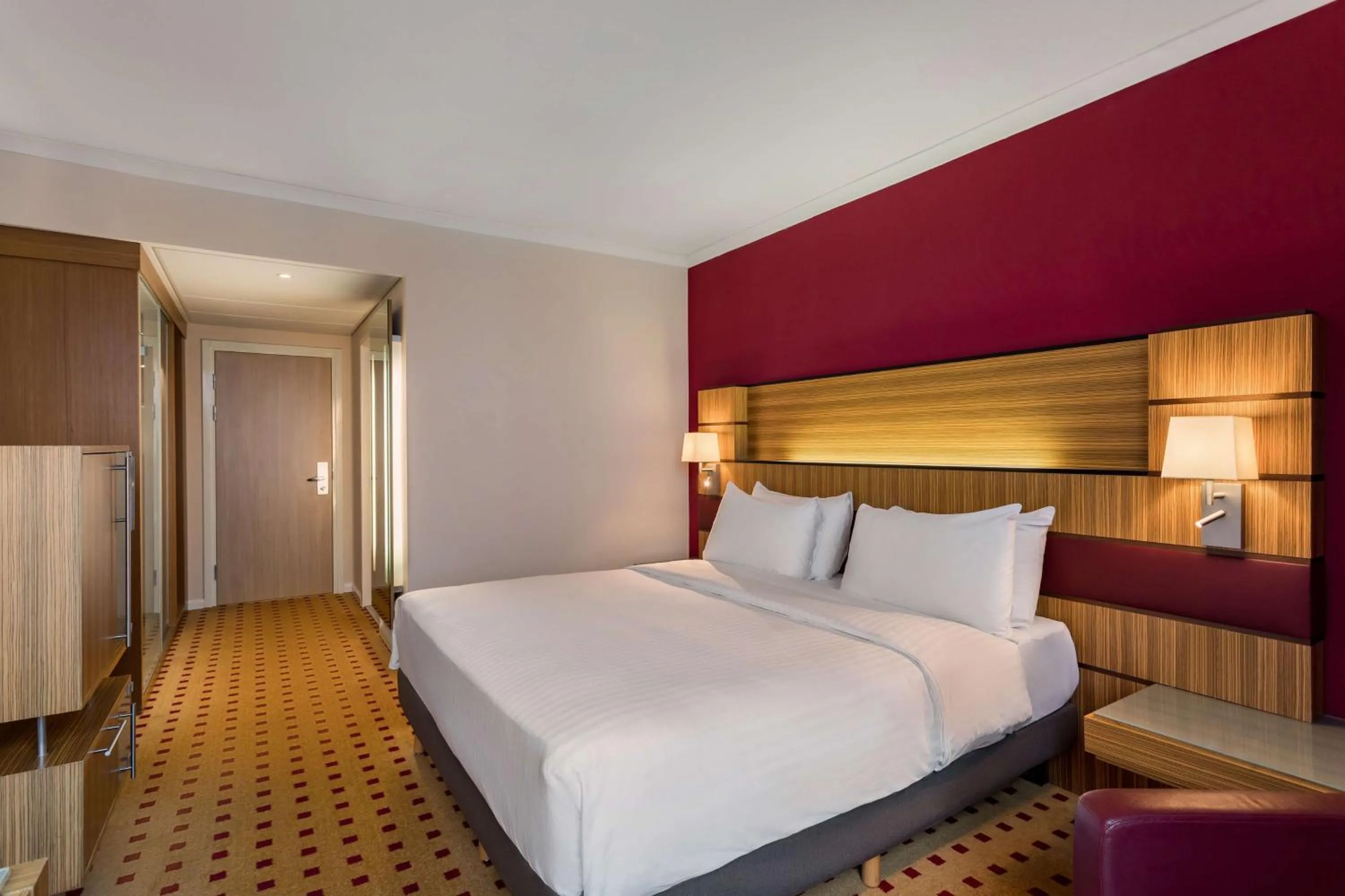 Bed in Radisson Blu Hotel London Stansted Airport