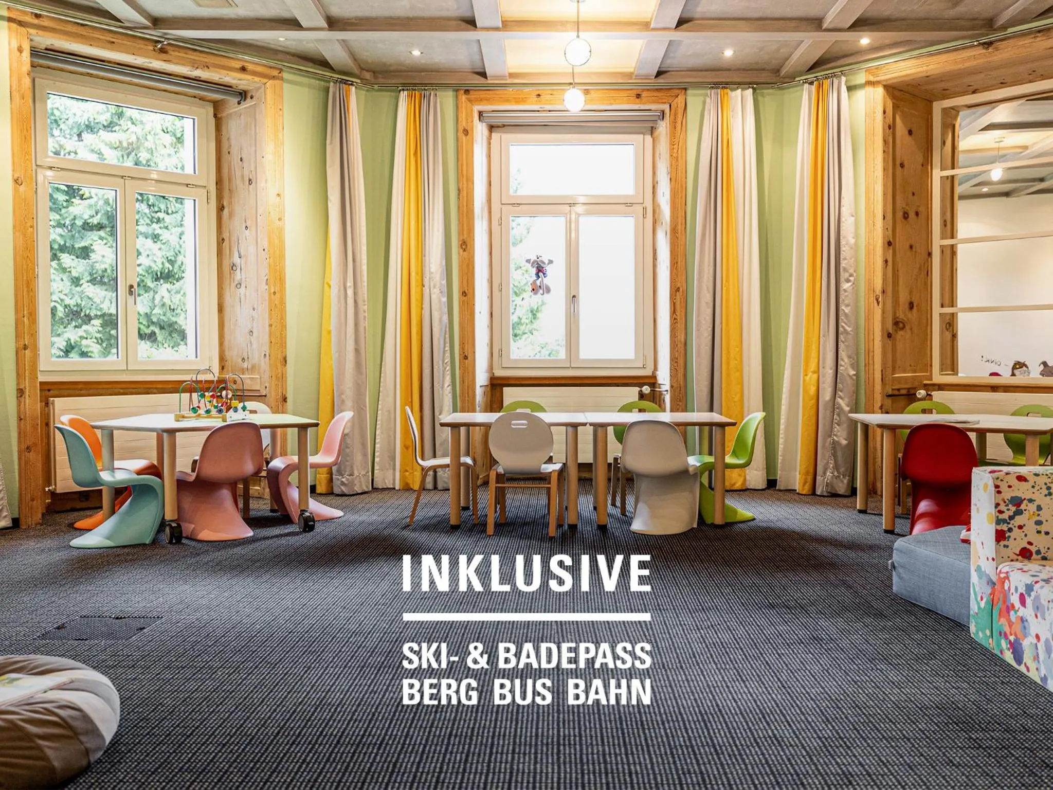 Children play ground in Hotel Belvedere Scuol