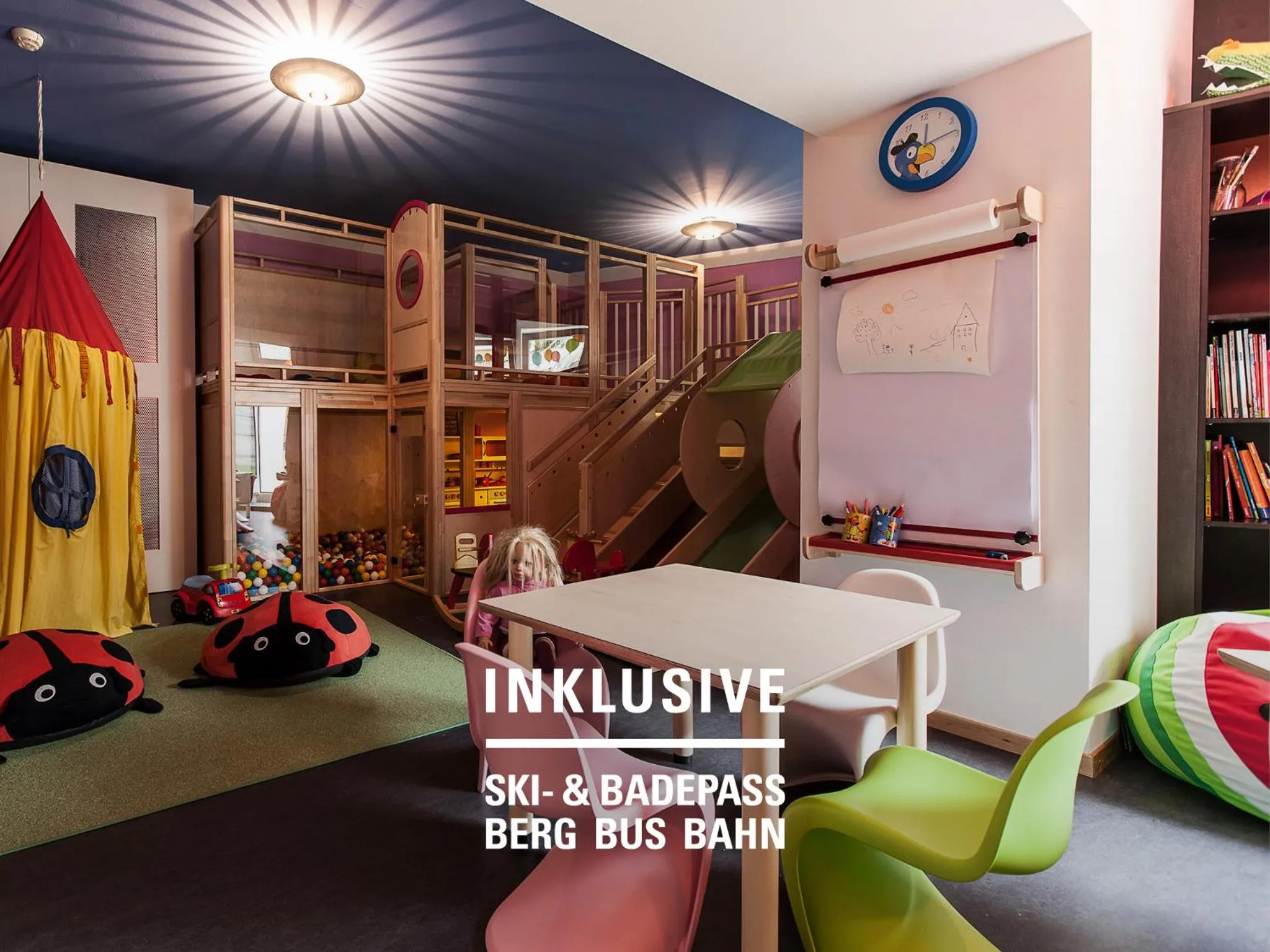 Children play ground in Hotel Belvedere Scuol