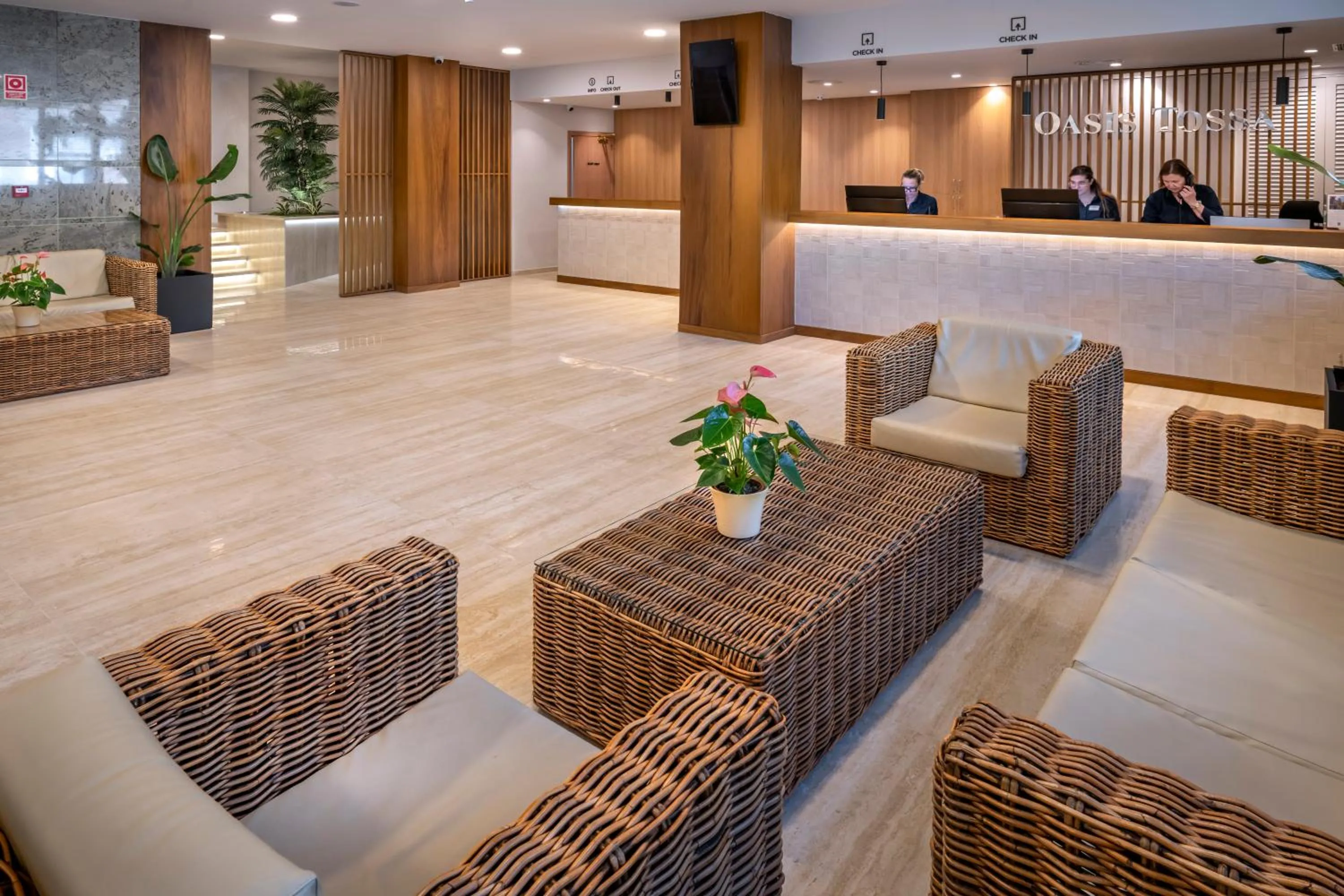 Lobby or reception in GHT Oasis Tossa & Spa