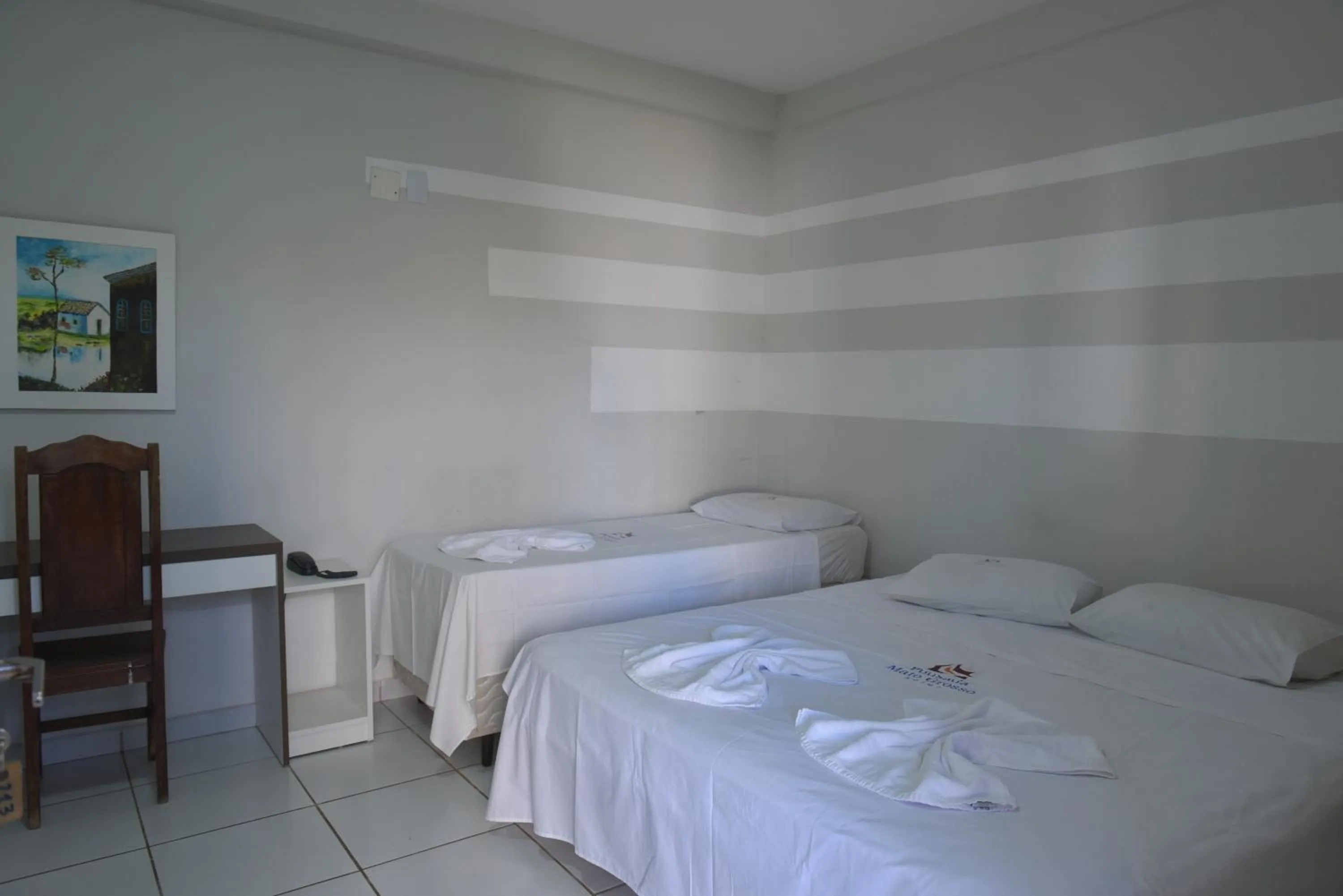 Bed in Hotel Pousada Mato Grosso