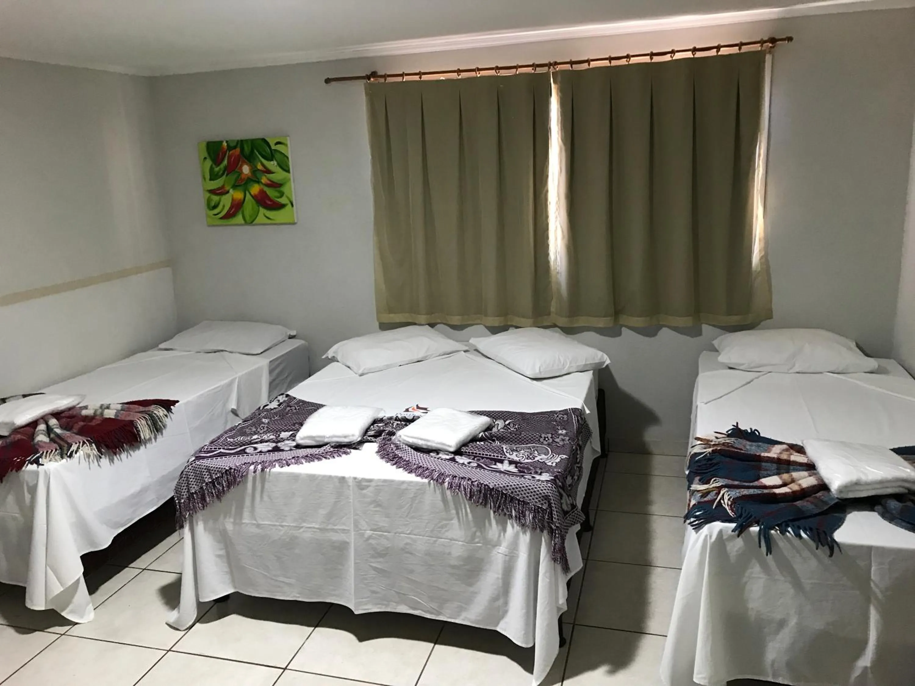 Bed in Hotel Pousada Mato Grosso