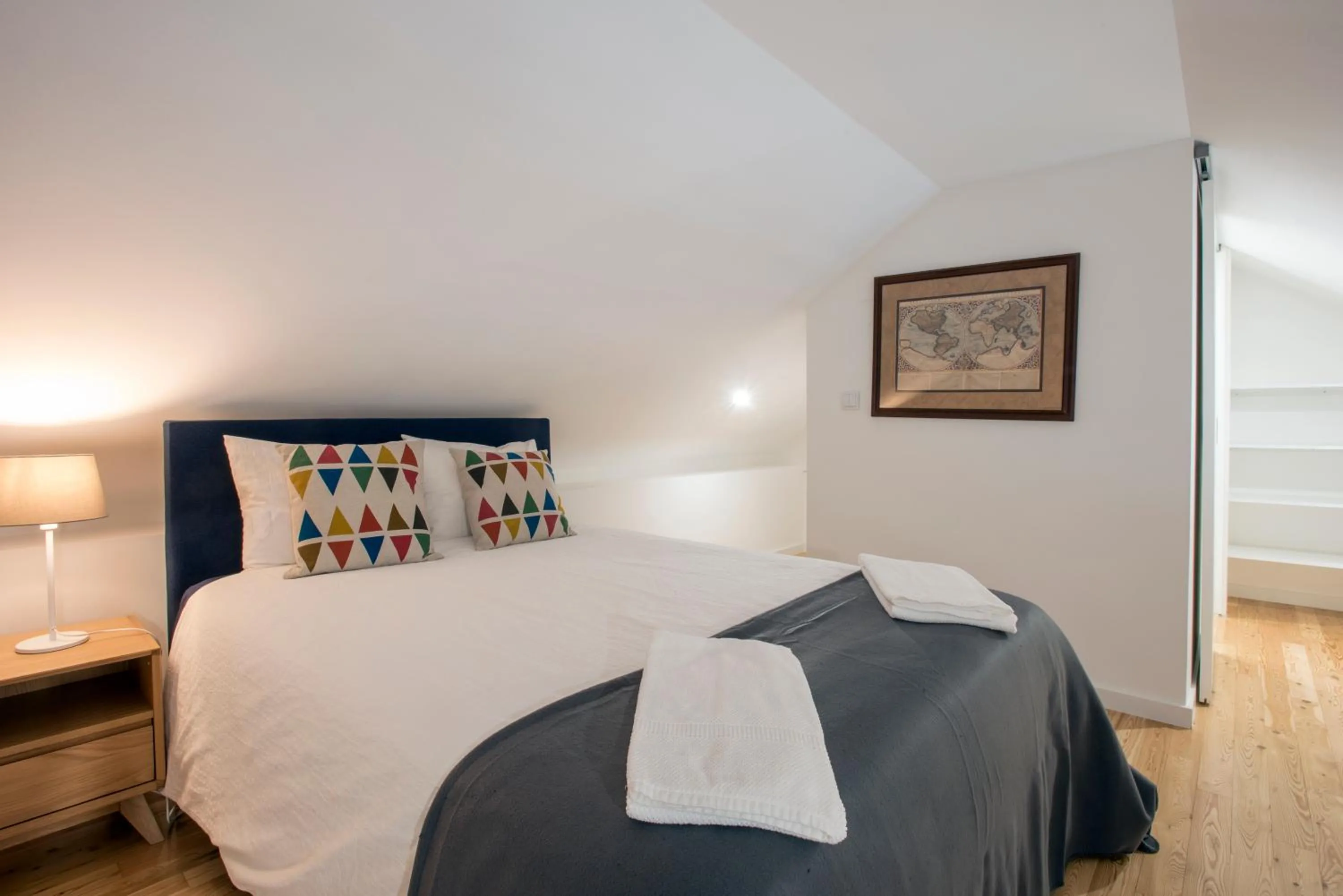 Bedroom, Bed in Downtown Boutique Duplex