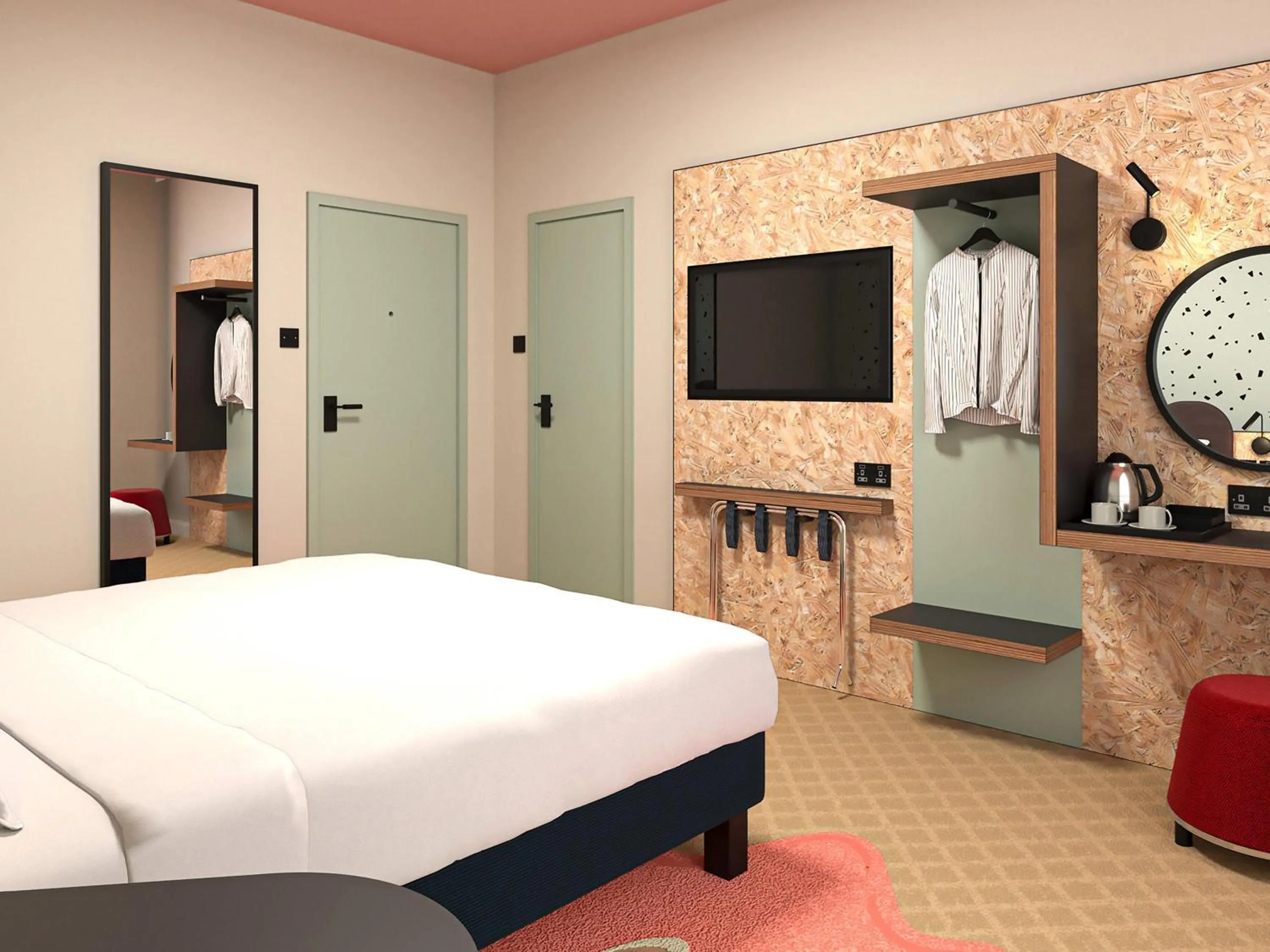 Bedroom, Bed in ibis Styles Bournemouth