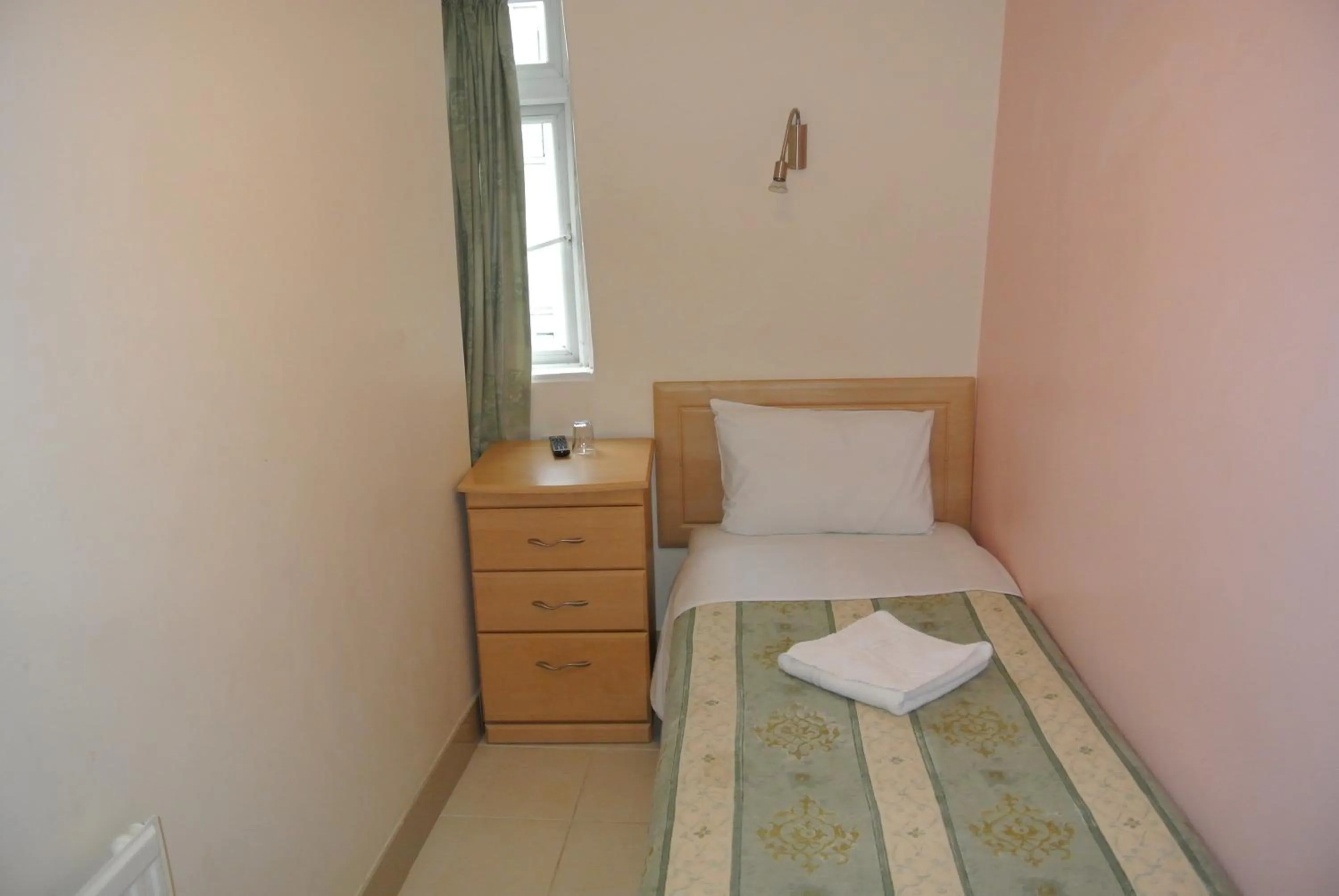 Bed in European Hotel