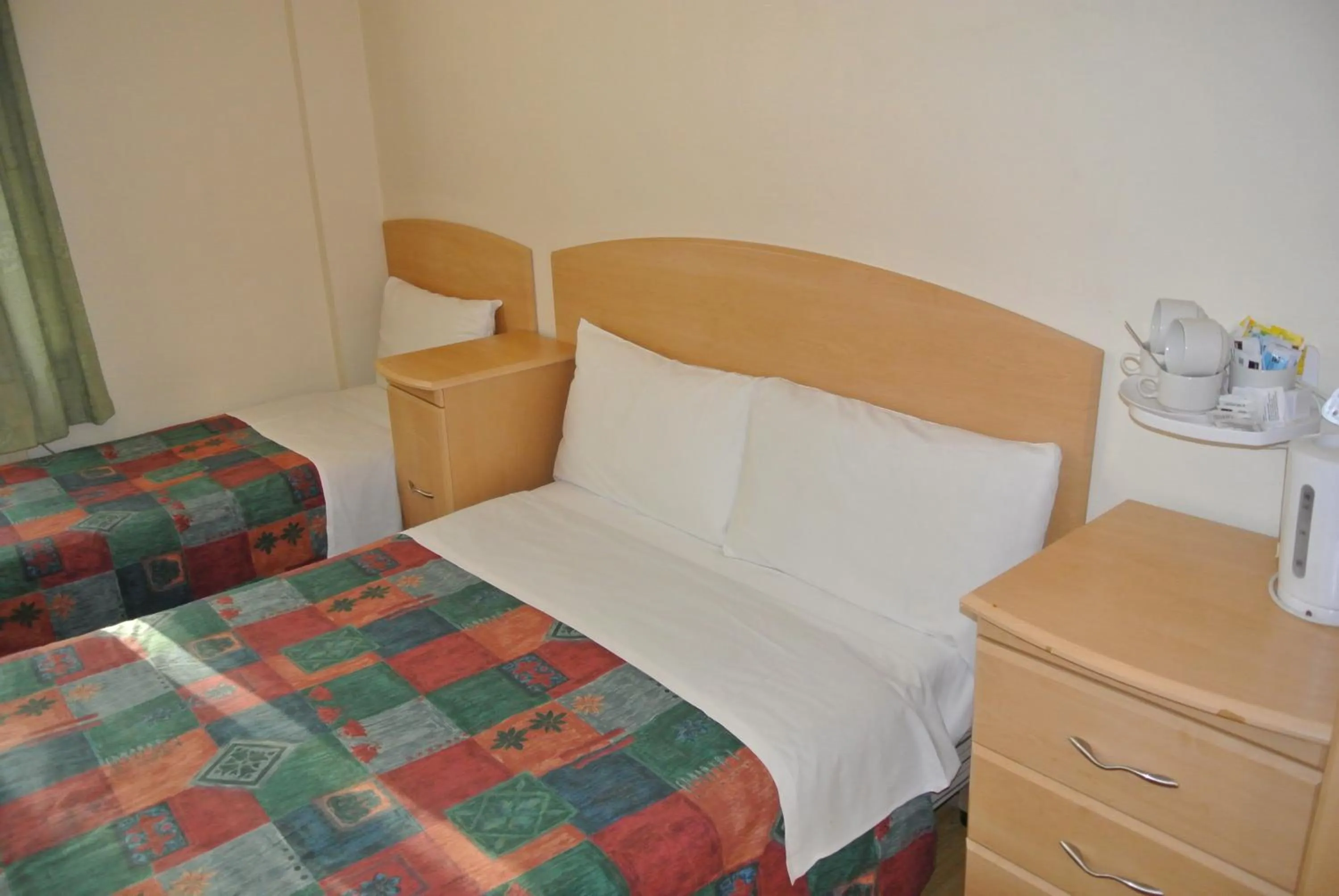 Bed in European Hotel