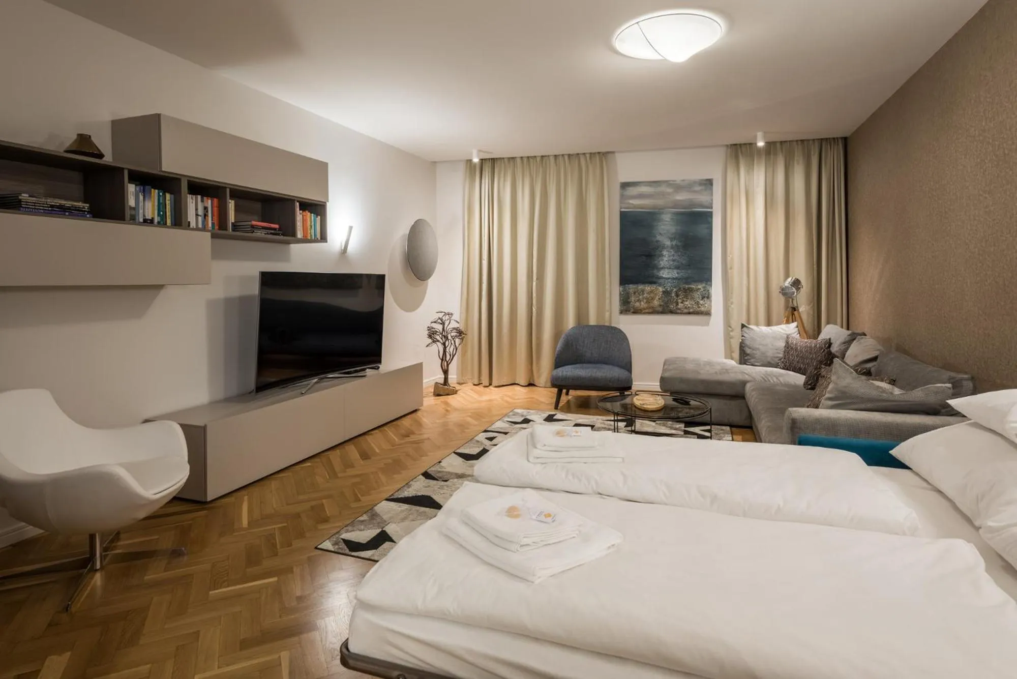 Bed in Castle Apartments Budapest