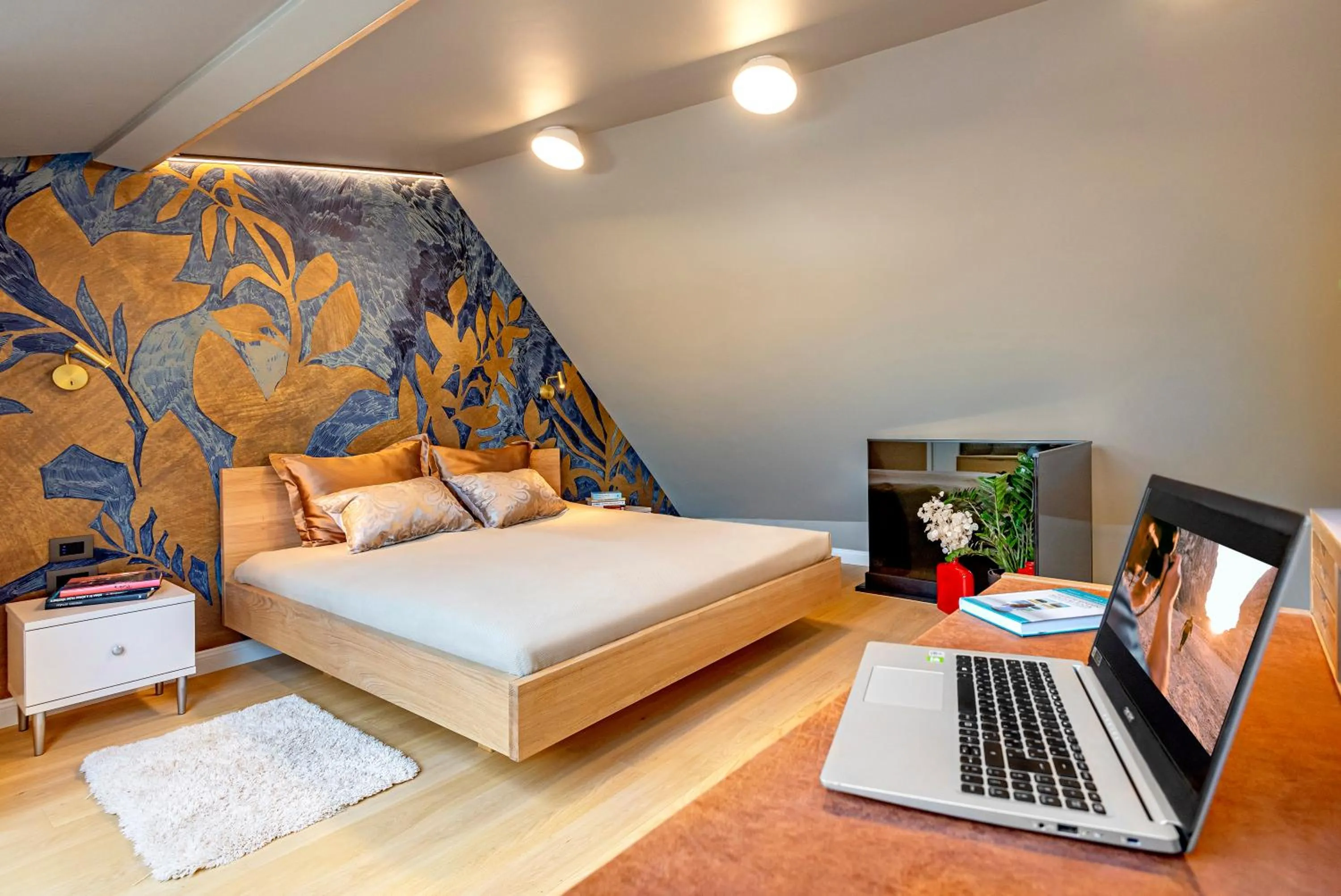 Bed in Castle Apartments Budapest