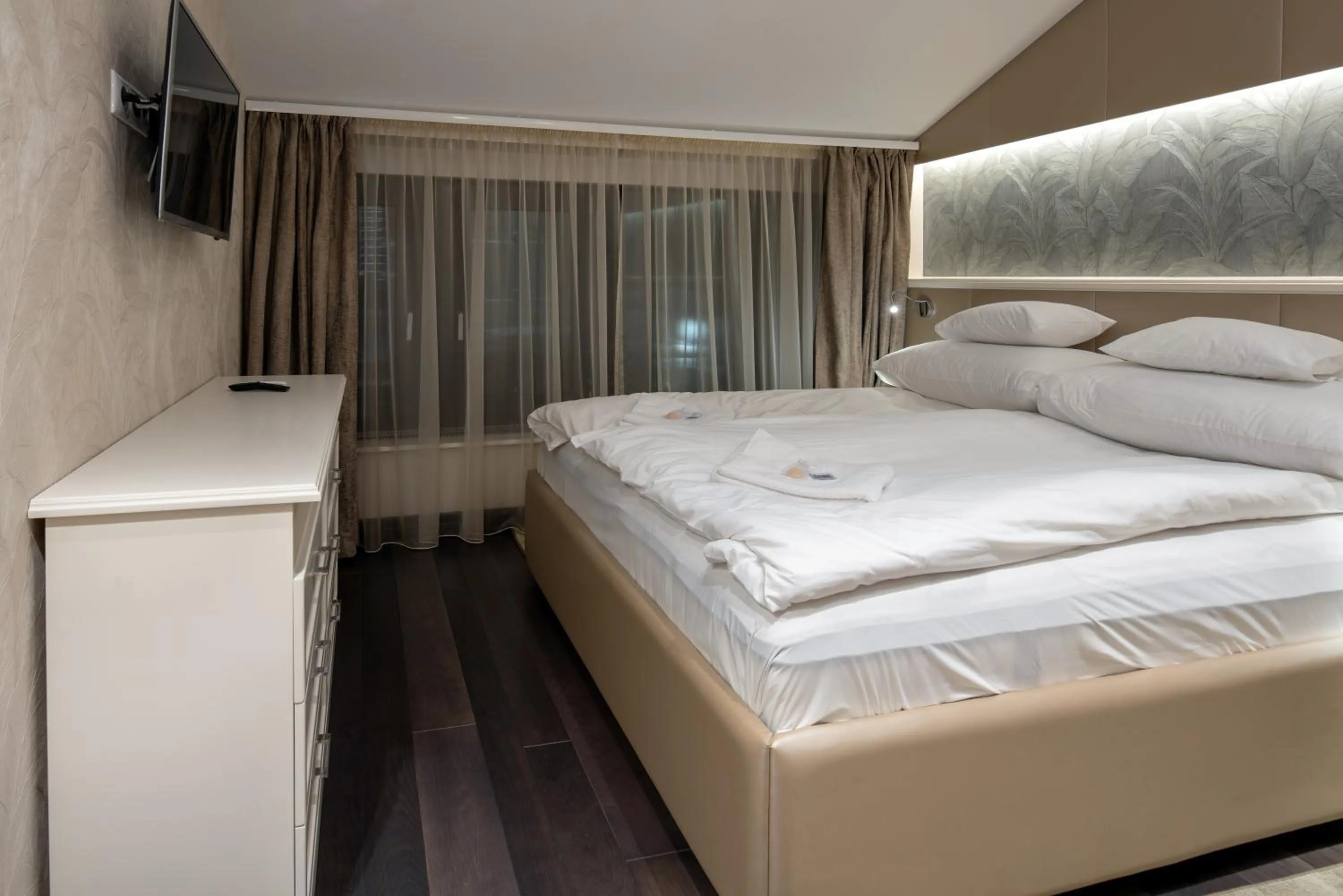 Bed in Castle Apartments Budapest