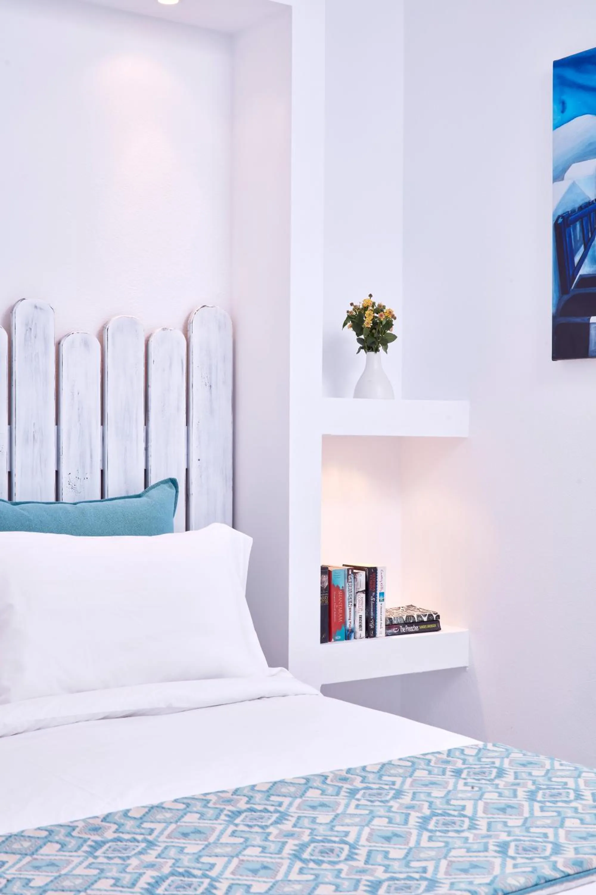 Bed in Mykonos Town Suites