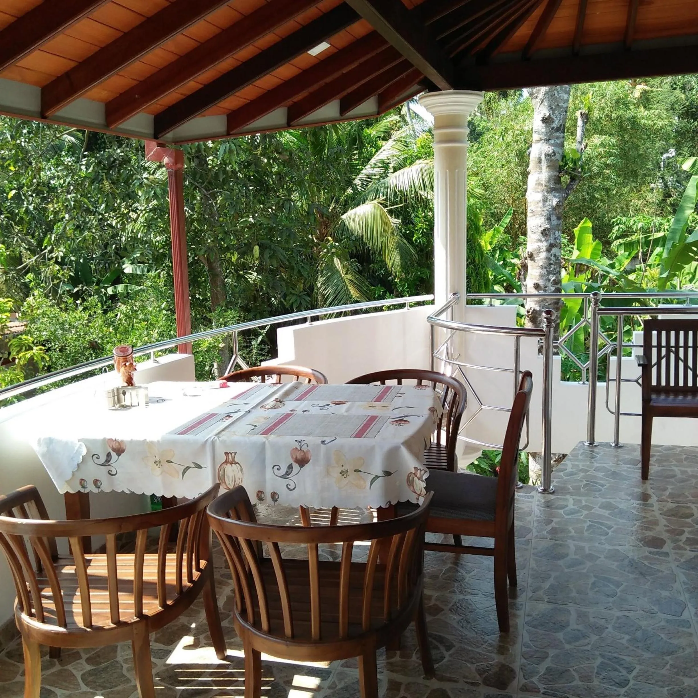 Balcony/Terrace in White Elephant Villa & Restaurant