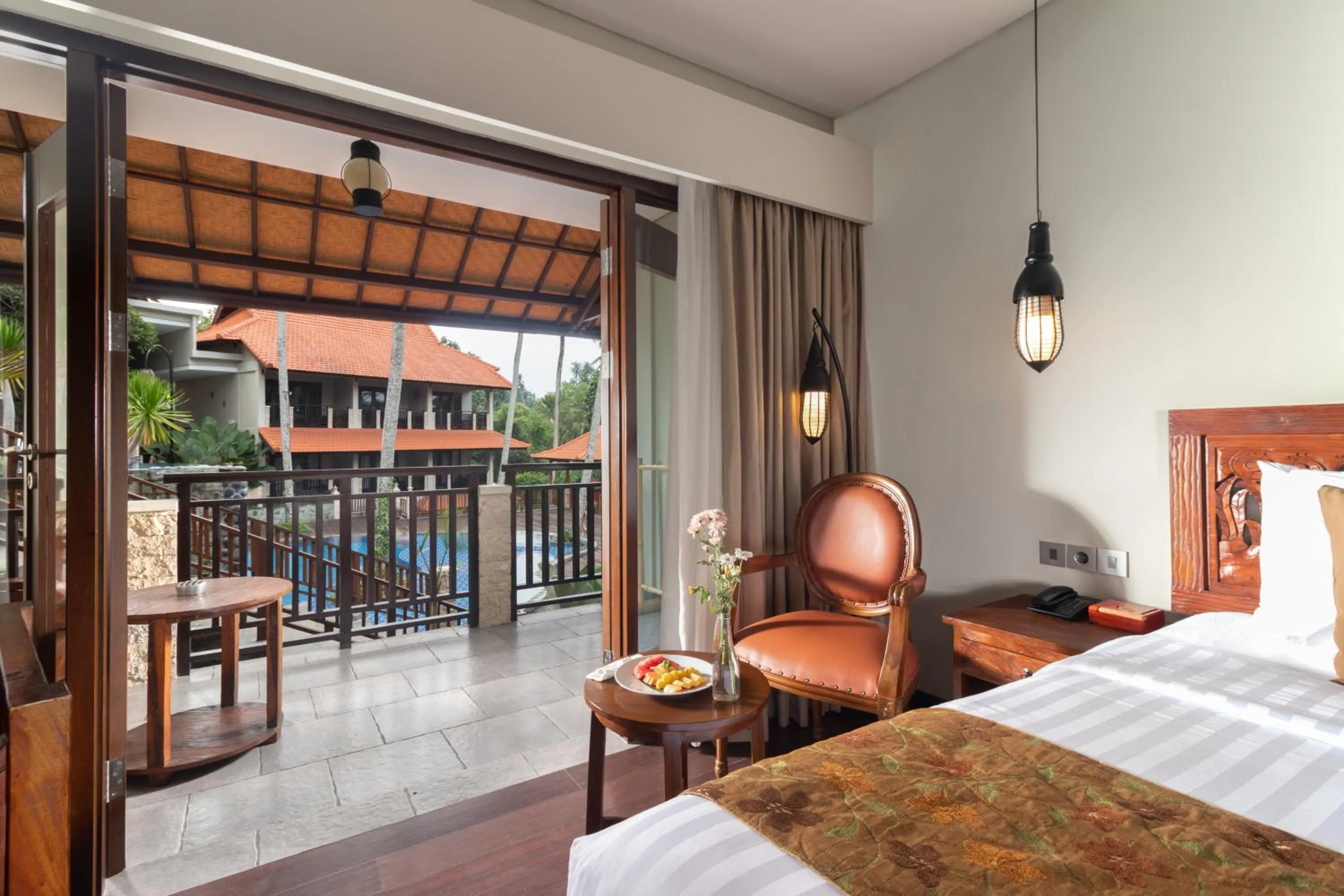 Pool view, Bed in Best Western Premier Agung Resort Ubud