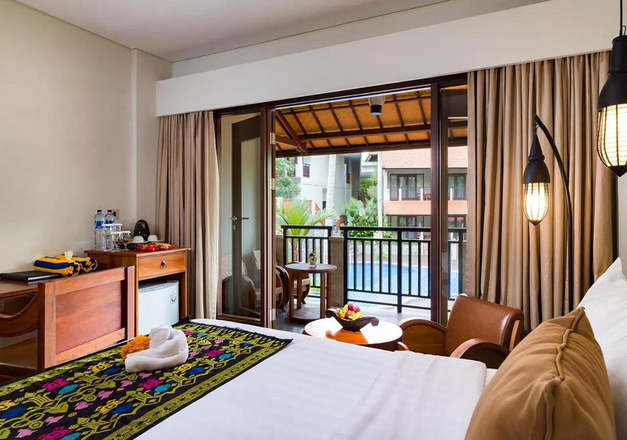 Pool view, Bed in Best Western Premier Agung Resort Ubud