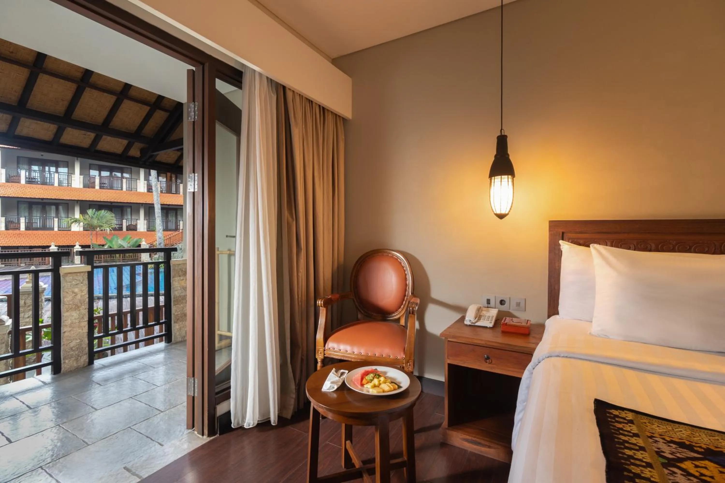 Pool view, Bed in Best Western Premier Agung Resort Ubud