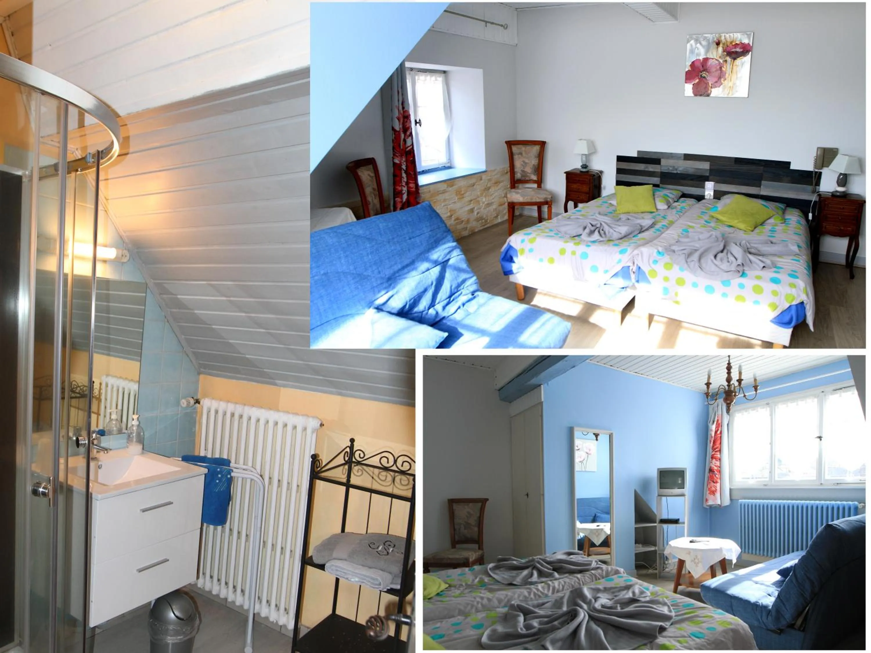 Bed in Hotel Restaurant Du Kalblin