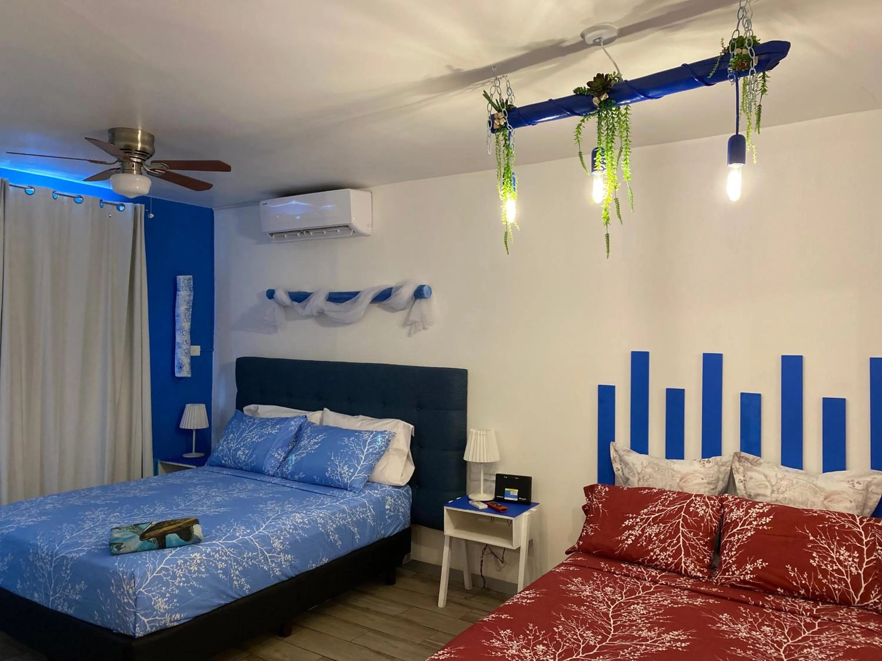 Night, Bed in Tropical apartment