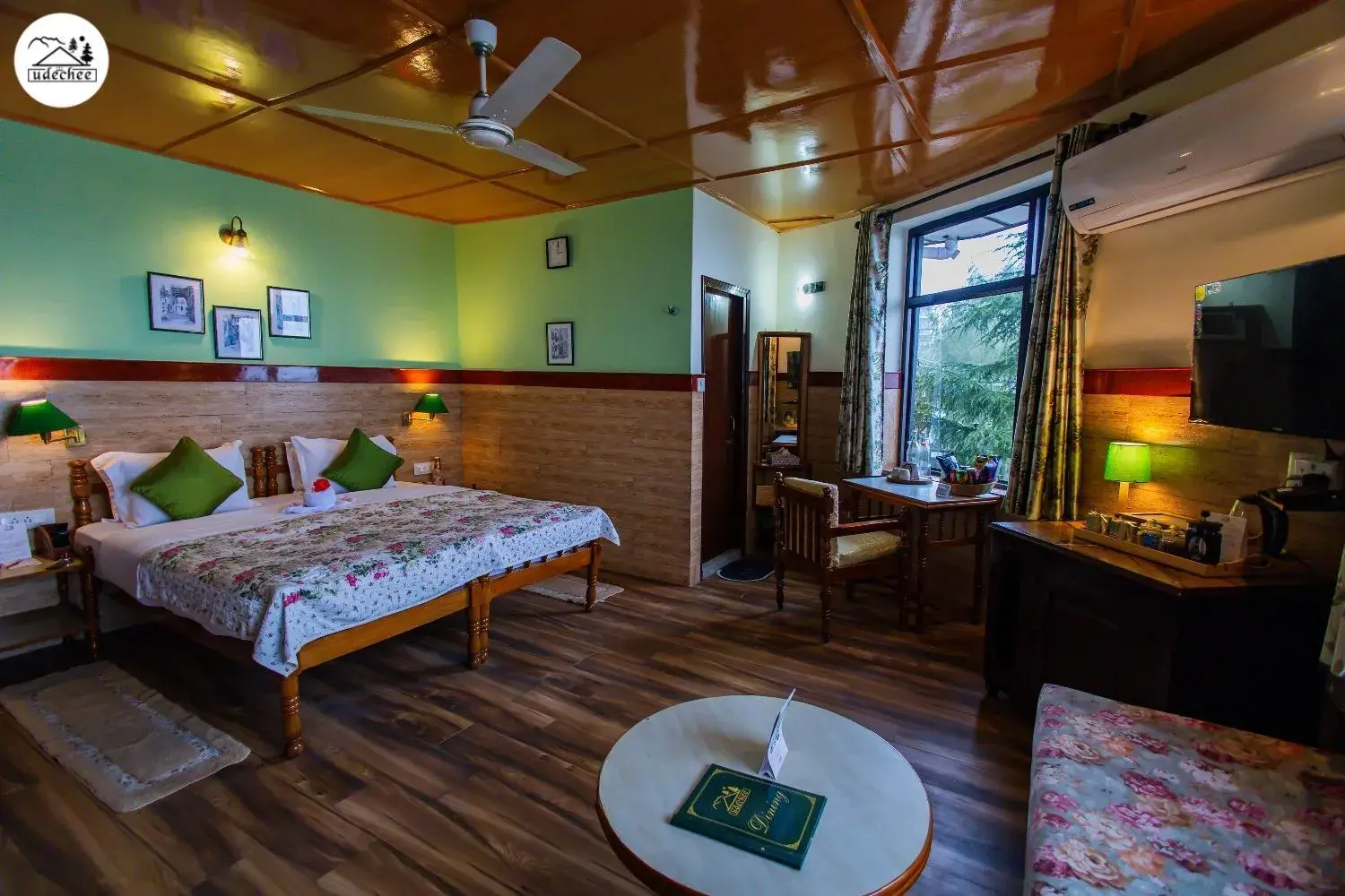 Deluxe Double Room with Balcony in Hotel Udechee Huts, McLeod Ganj Deluxe Double Room with Balcony in Hotel Udechee Huts, McLeod Ganj
