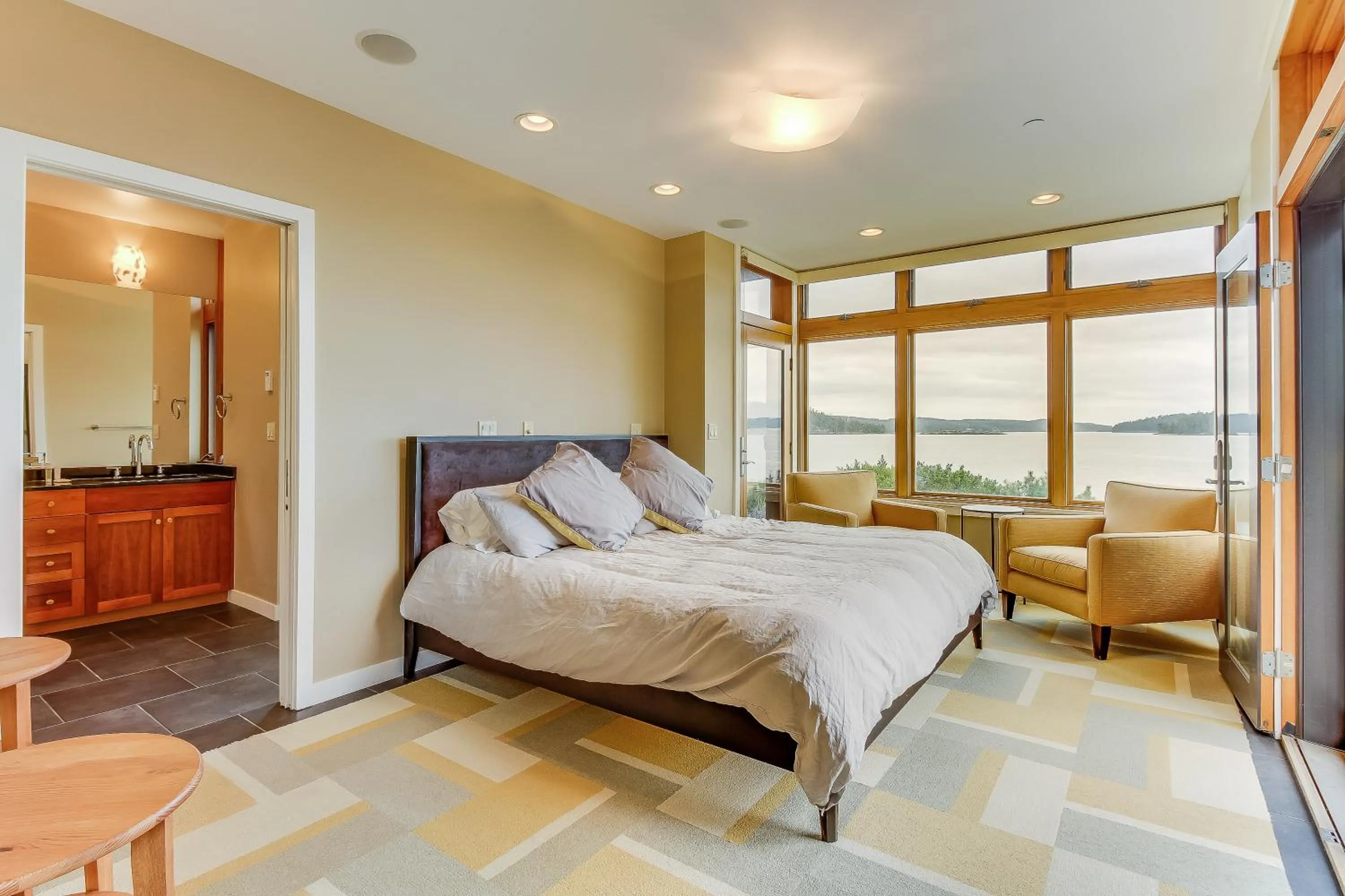 Bed in Fidalgo Island Waterfront Stunner