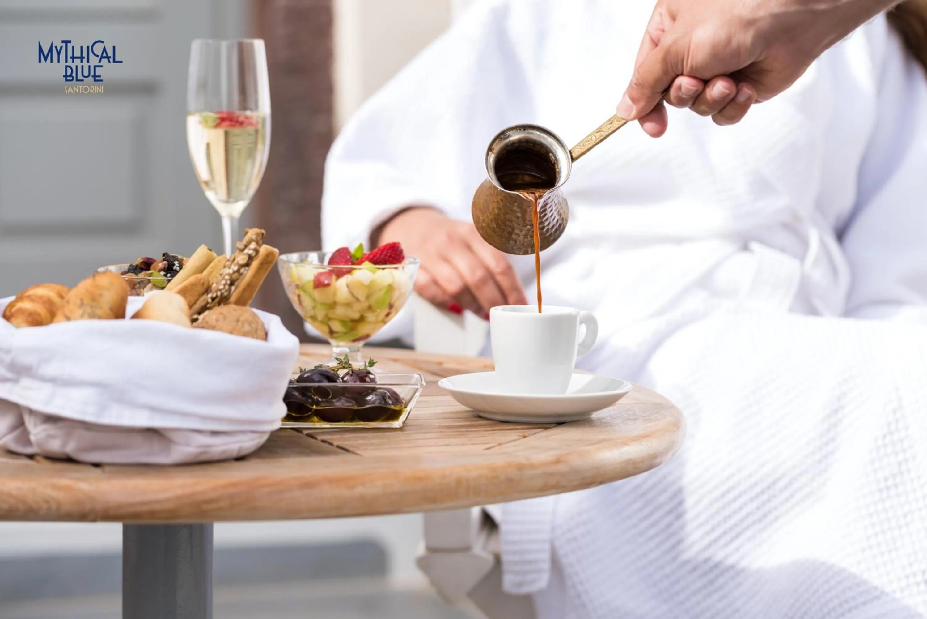 Continental breakfast in Mythical Blue Luxury Suites