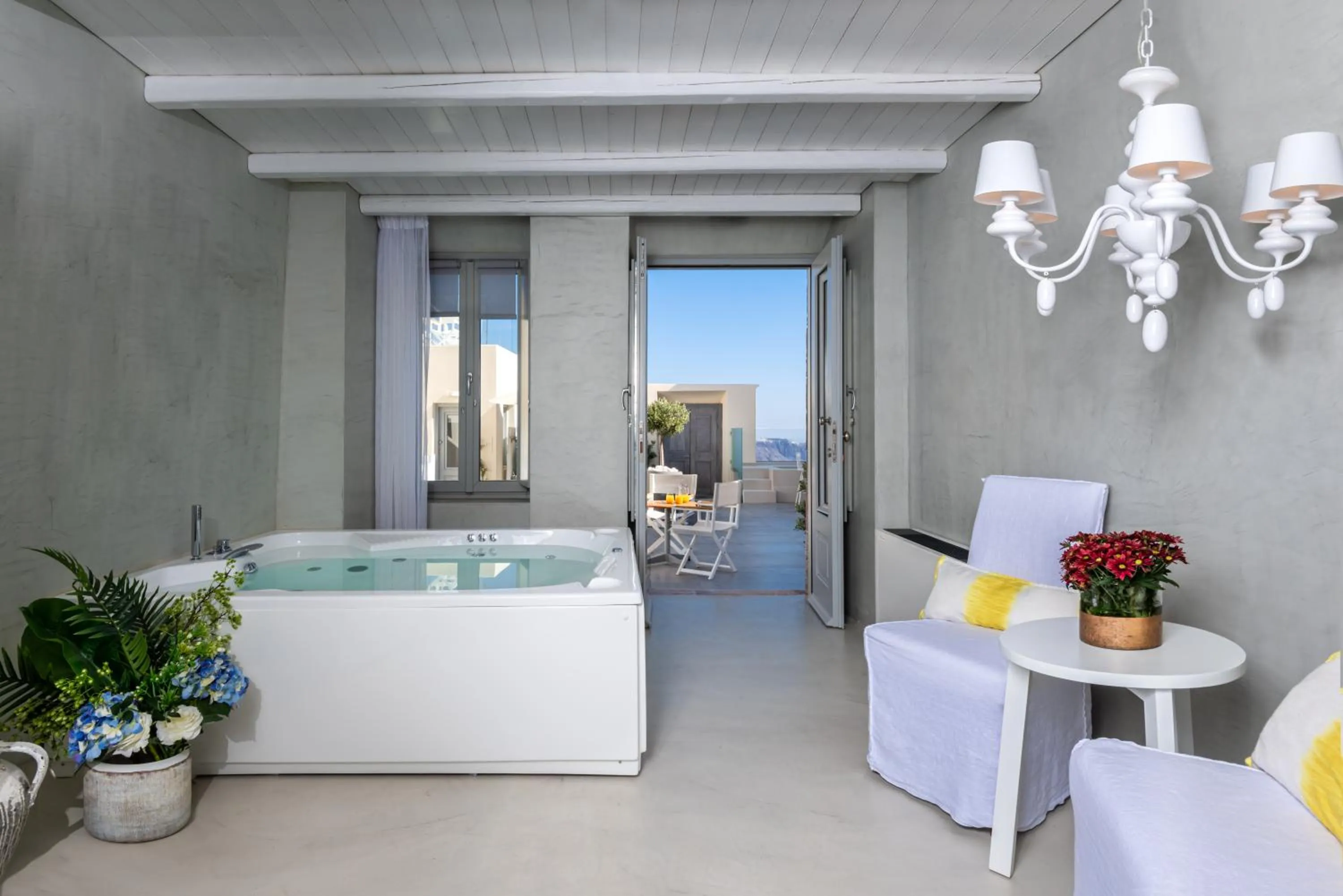 Patio in Mythical Blue Luxury Suites