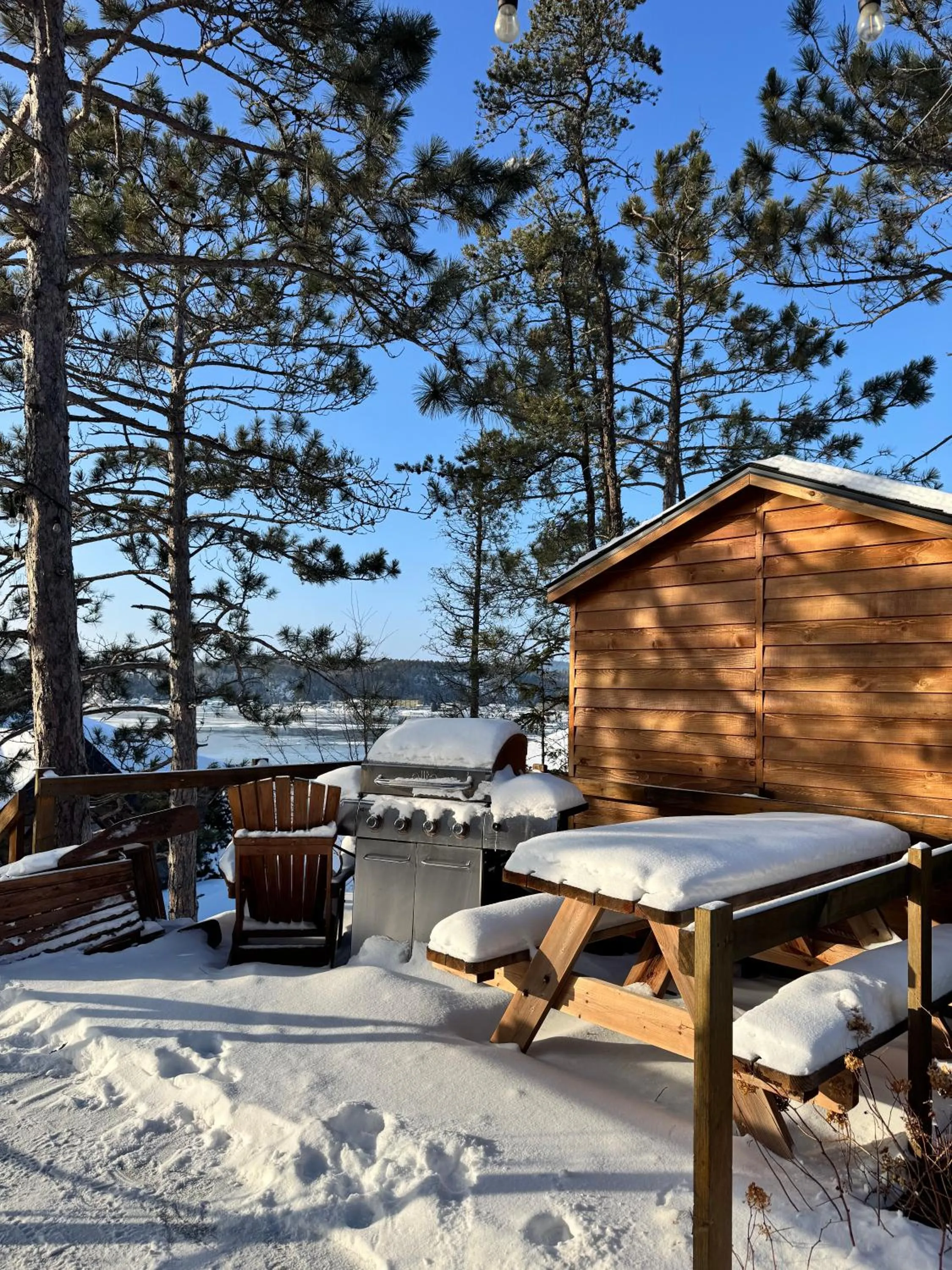 BBQ facilities in Gîte du Haut des Arbres