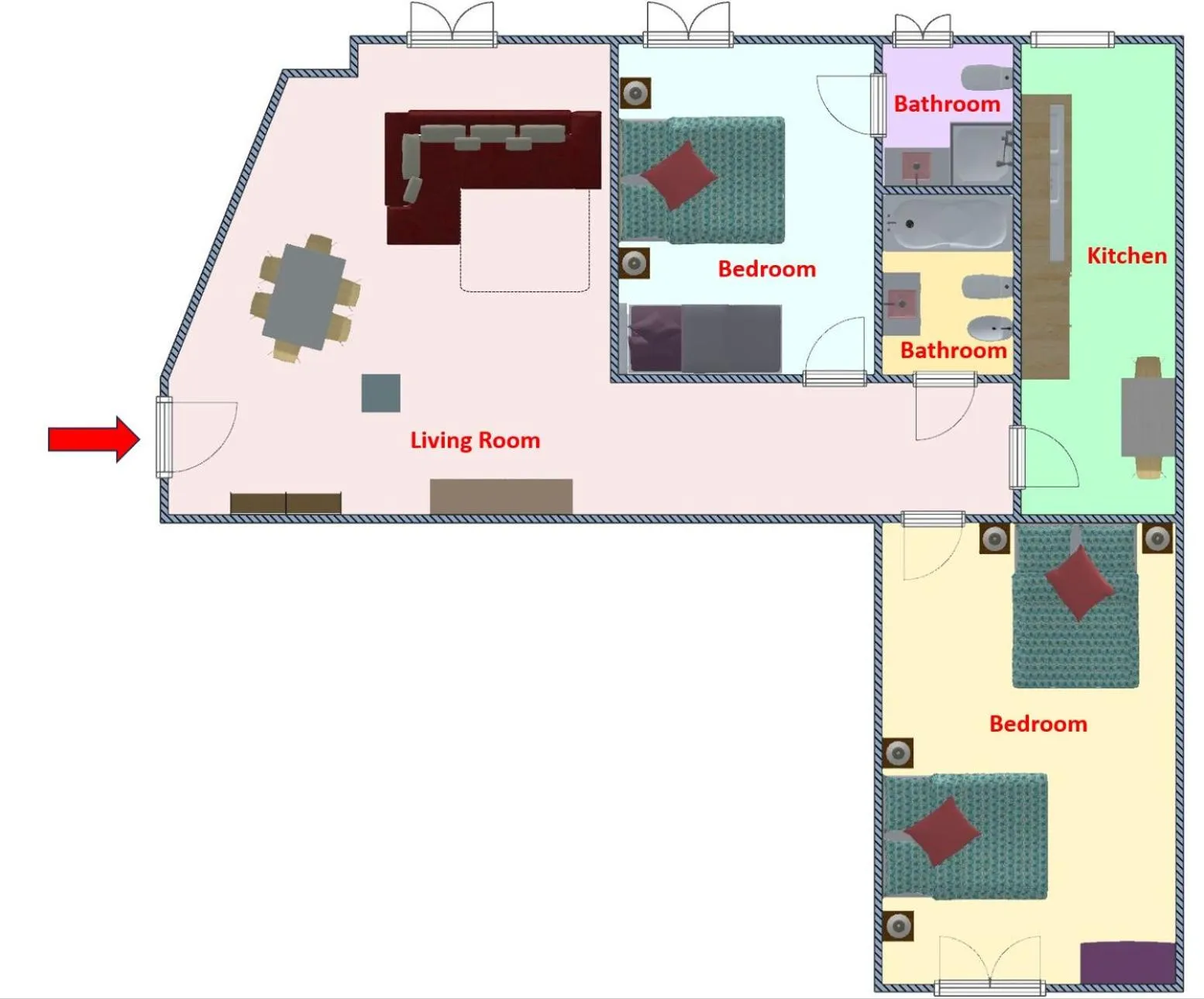Floor plan in Rome Aparts