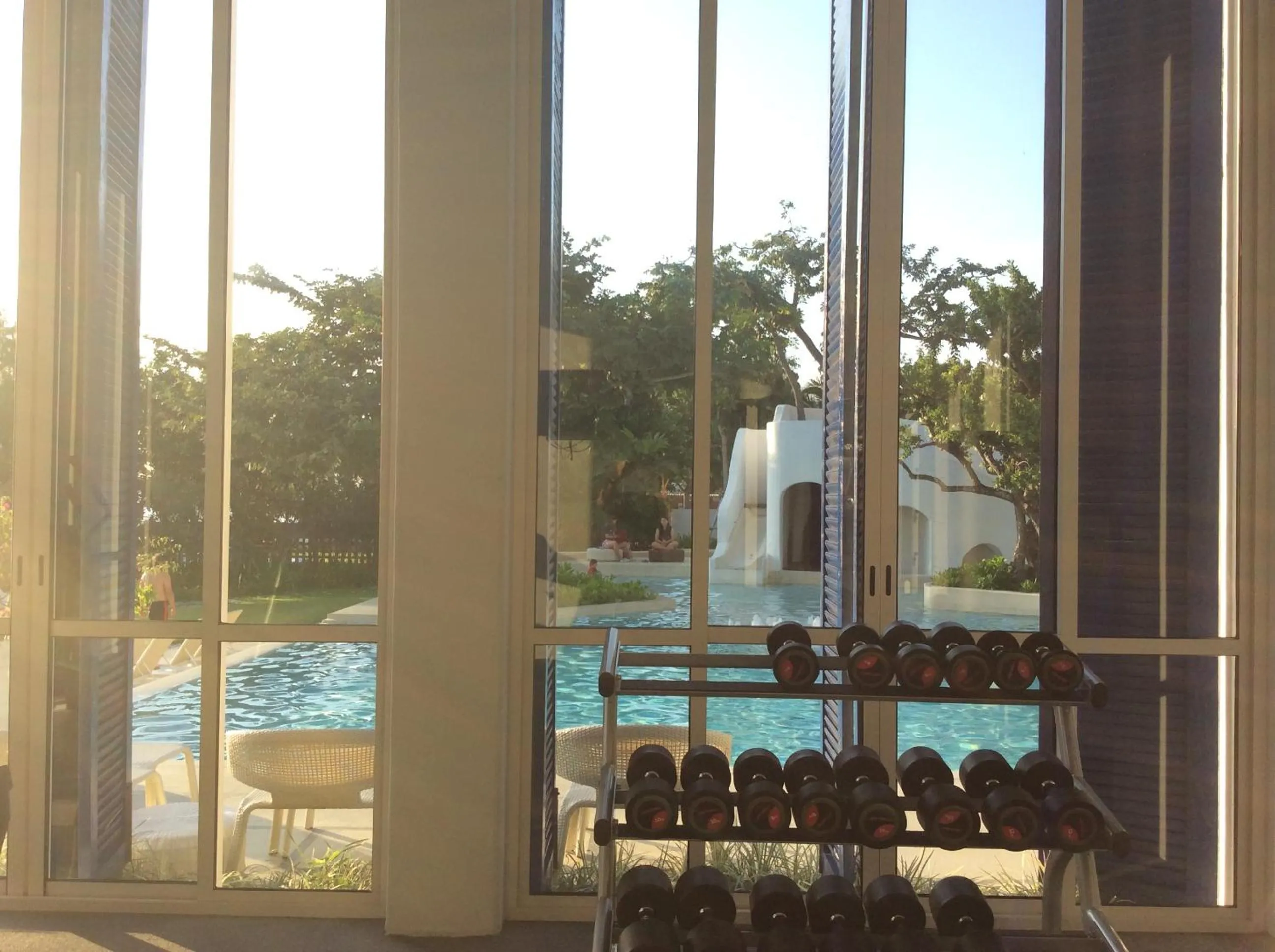 Fitness centre/facilities in The Chelona pool access by Away