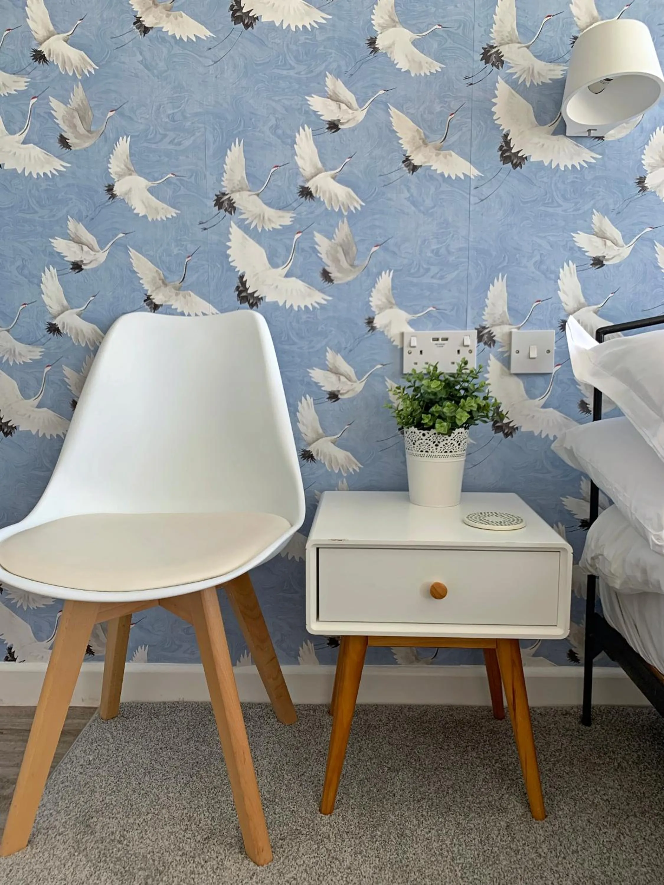 Bedroom in Porth Beach Hotel