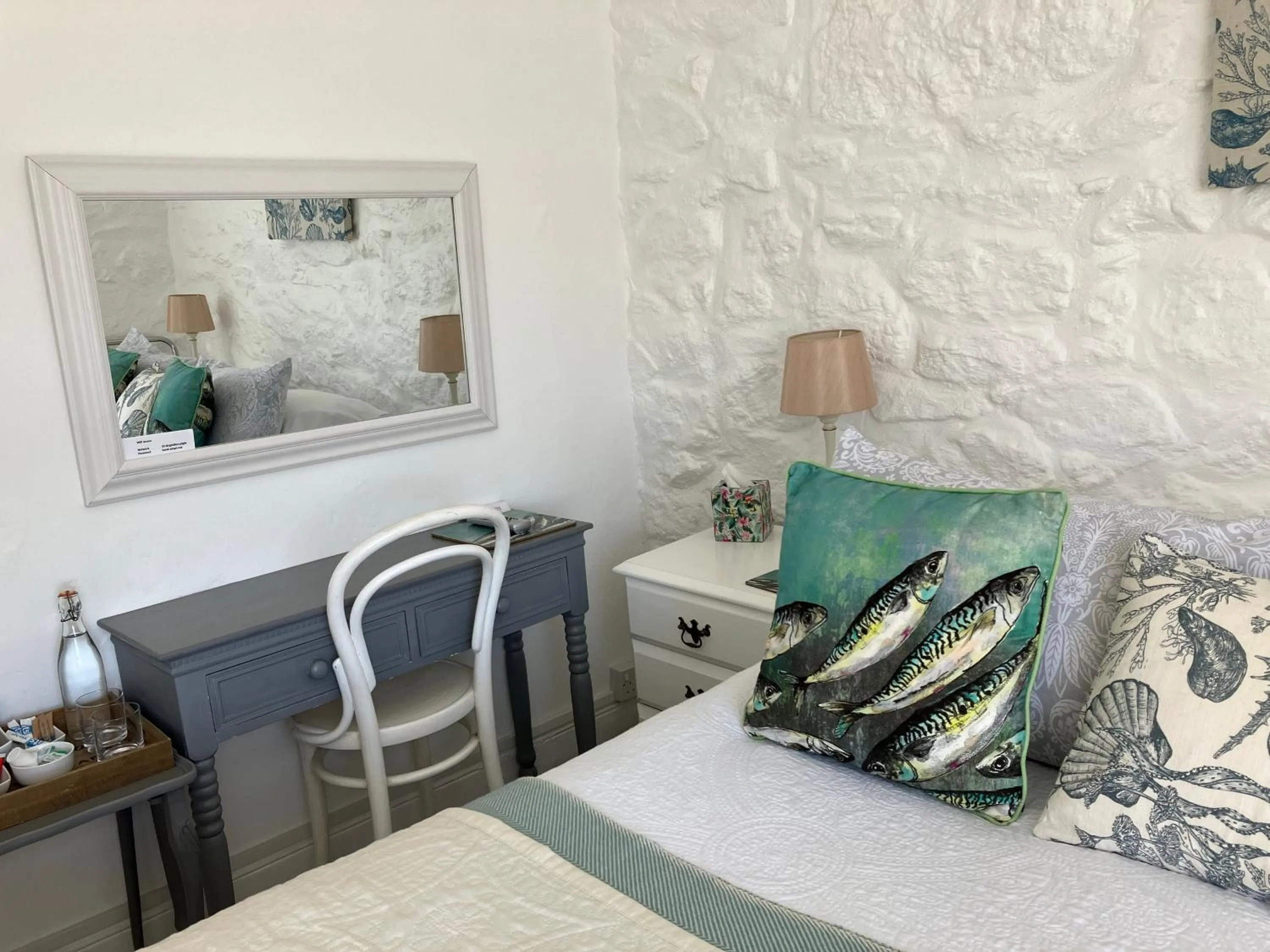 Decorative detail, Bed in The Old Post House B&B