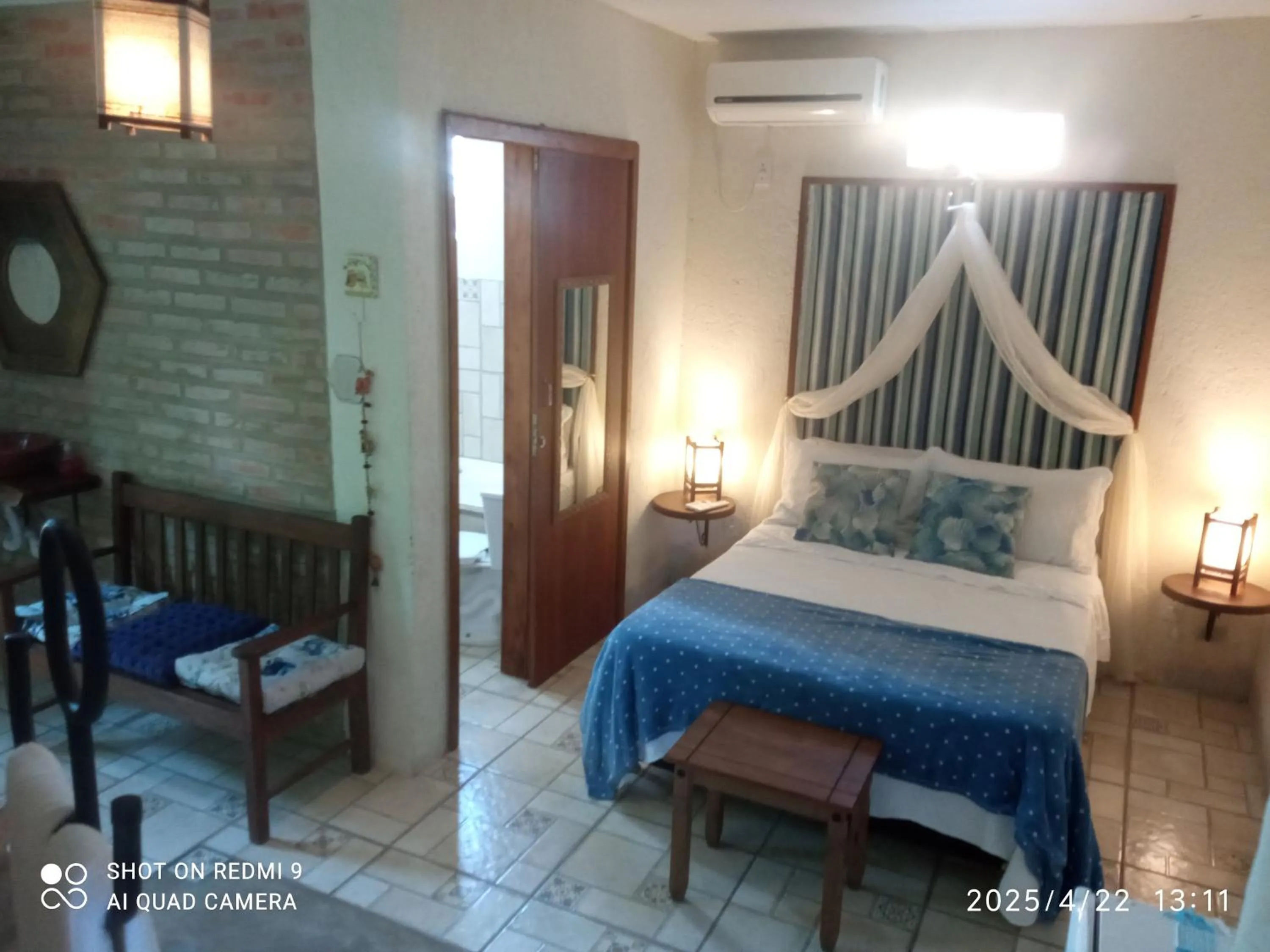 Bed in Pousada Refúgio dos Pássaros