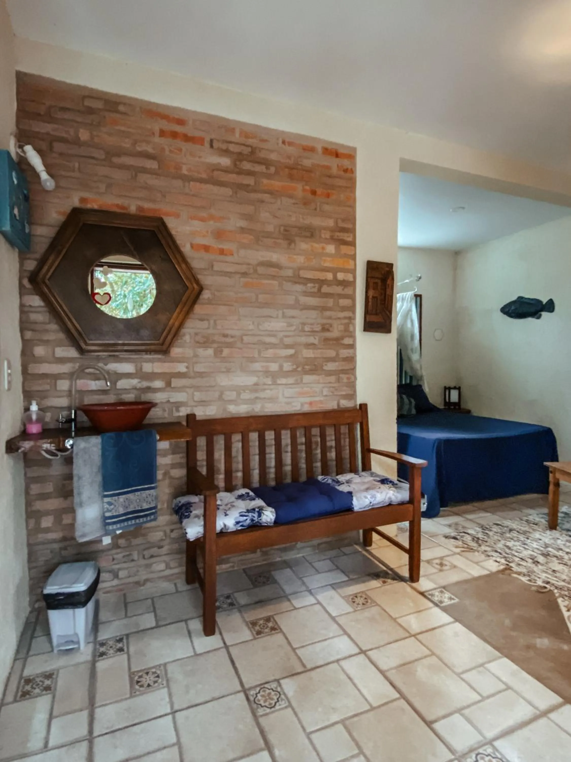 Living room in Pousada Refúgio dos Pássaros