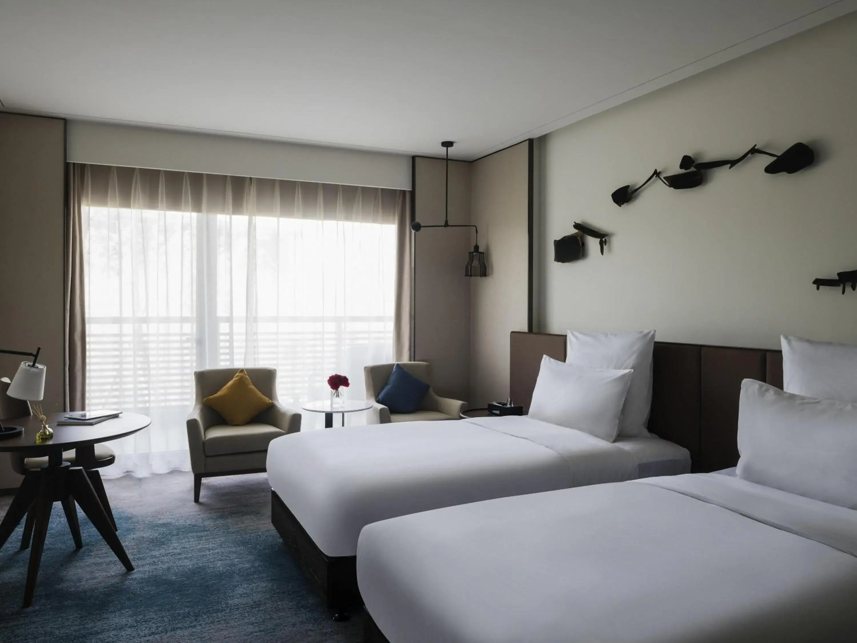 Deluxe Executive Twin Room with Park View - Lounge Benefits in Pullman Zhouzhuang Deluxe Executive Twin Room with Park View - Lounge Benefits in Pullman Zhouzhuang