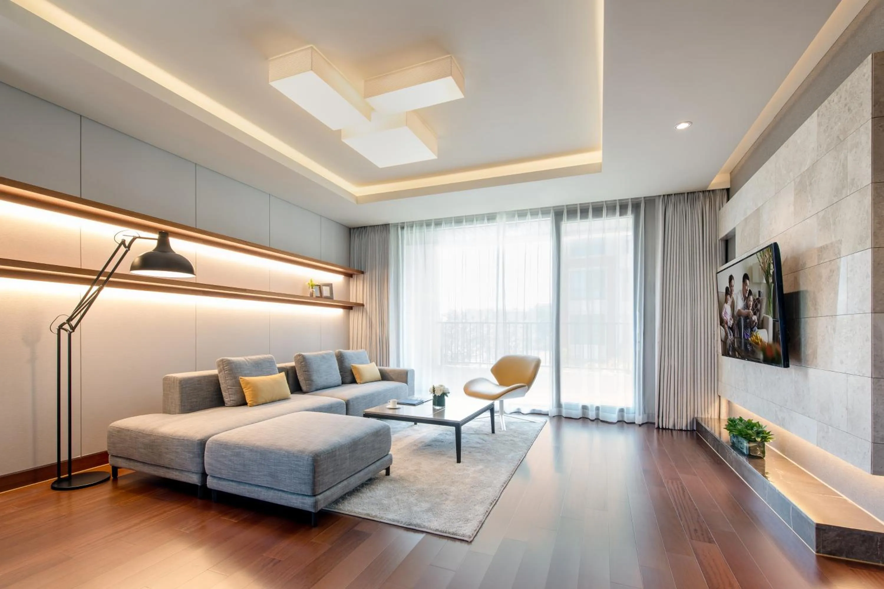 Living room in Somerset Jeju Shinhwa World