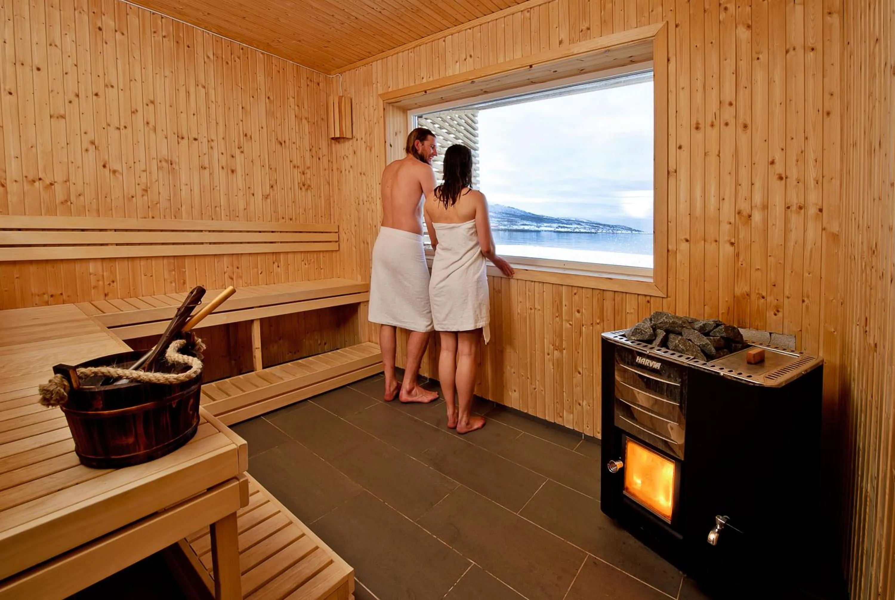 Sauna in Lyngen Experience Apartments