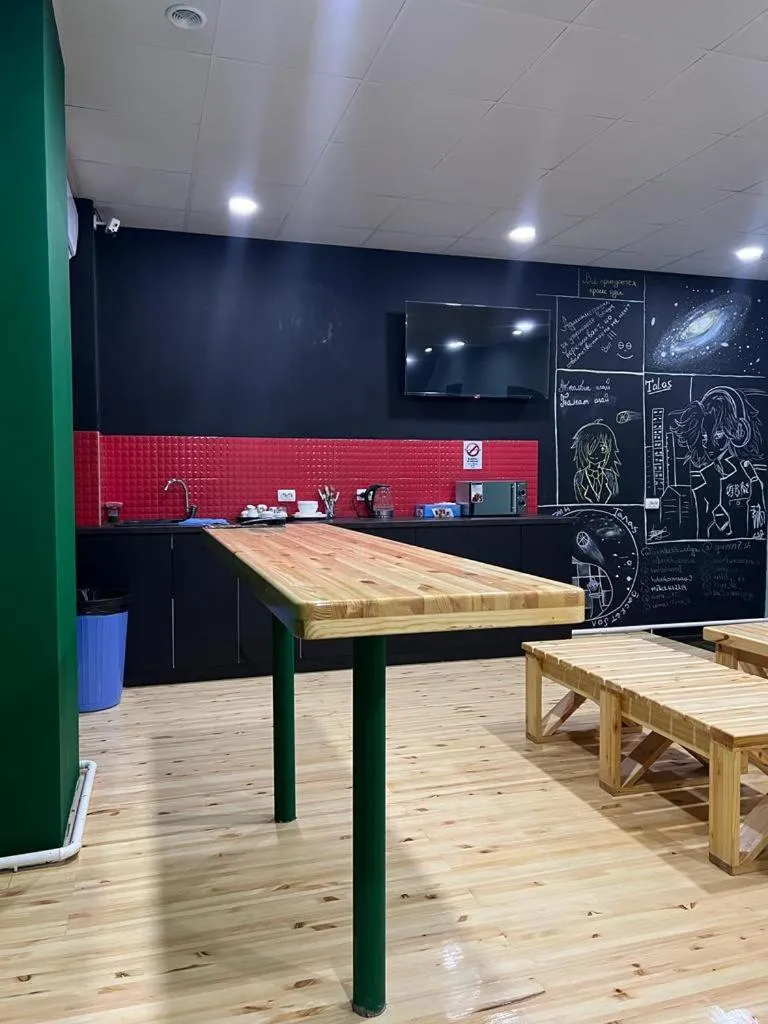 Kitchen or kitchenette in Salut Hotel