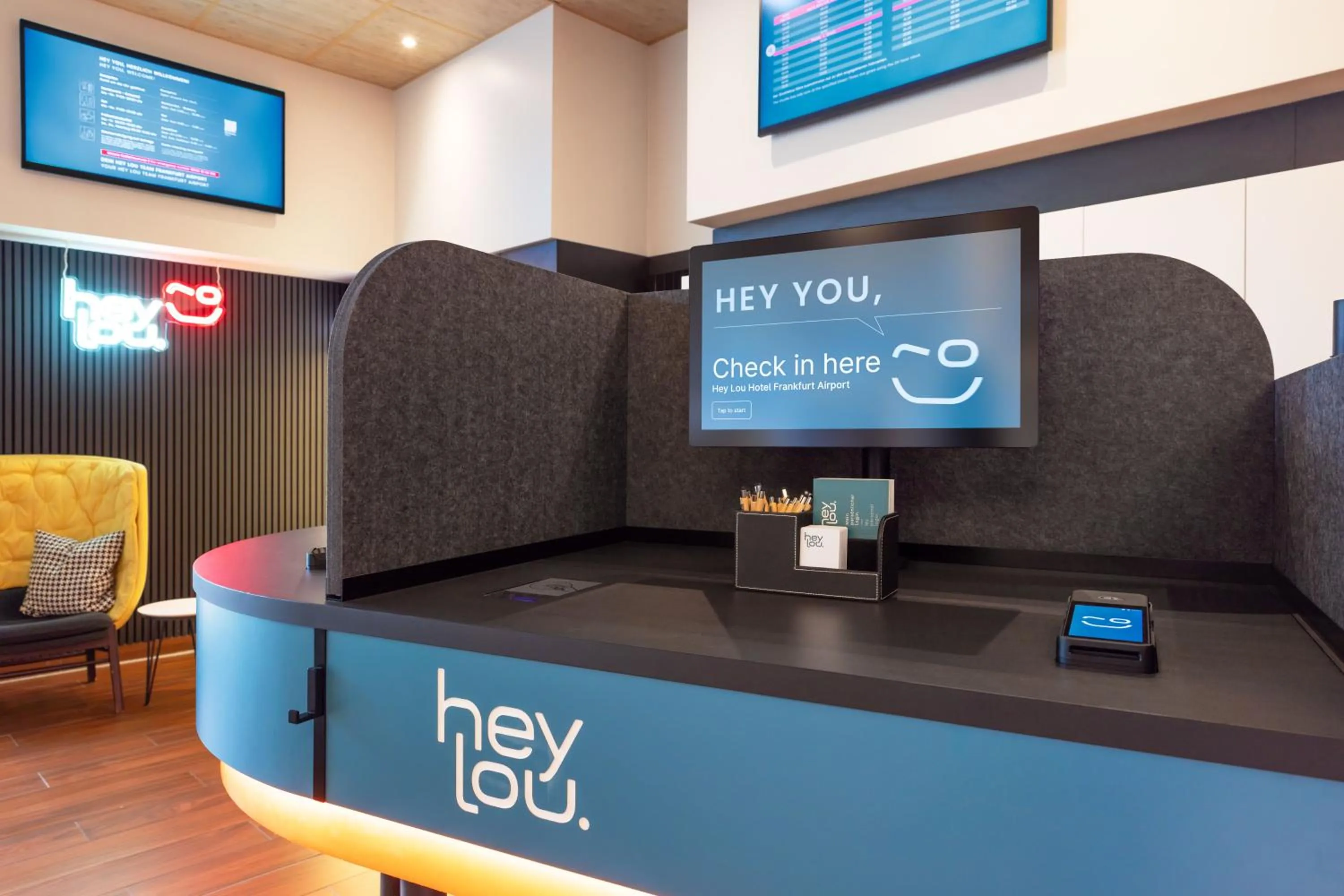 Lobby or reception in Hey Lou Hotel Frankfurt Airport