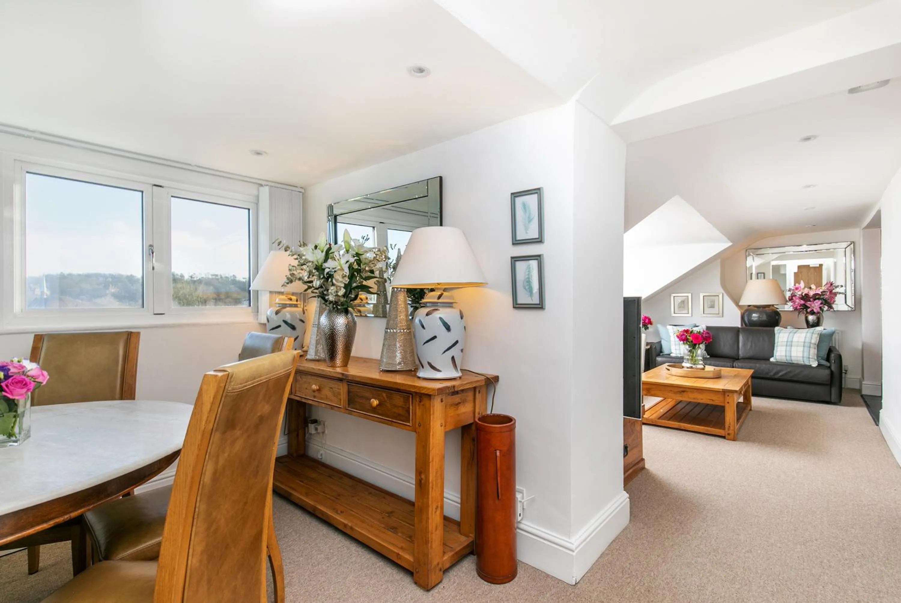 Living room in The Sky Penthouse