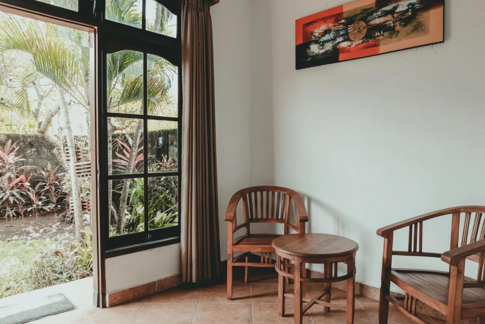 Living room in Sekar Arum Riverside Resort in Canggu