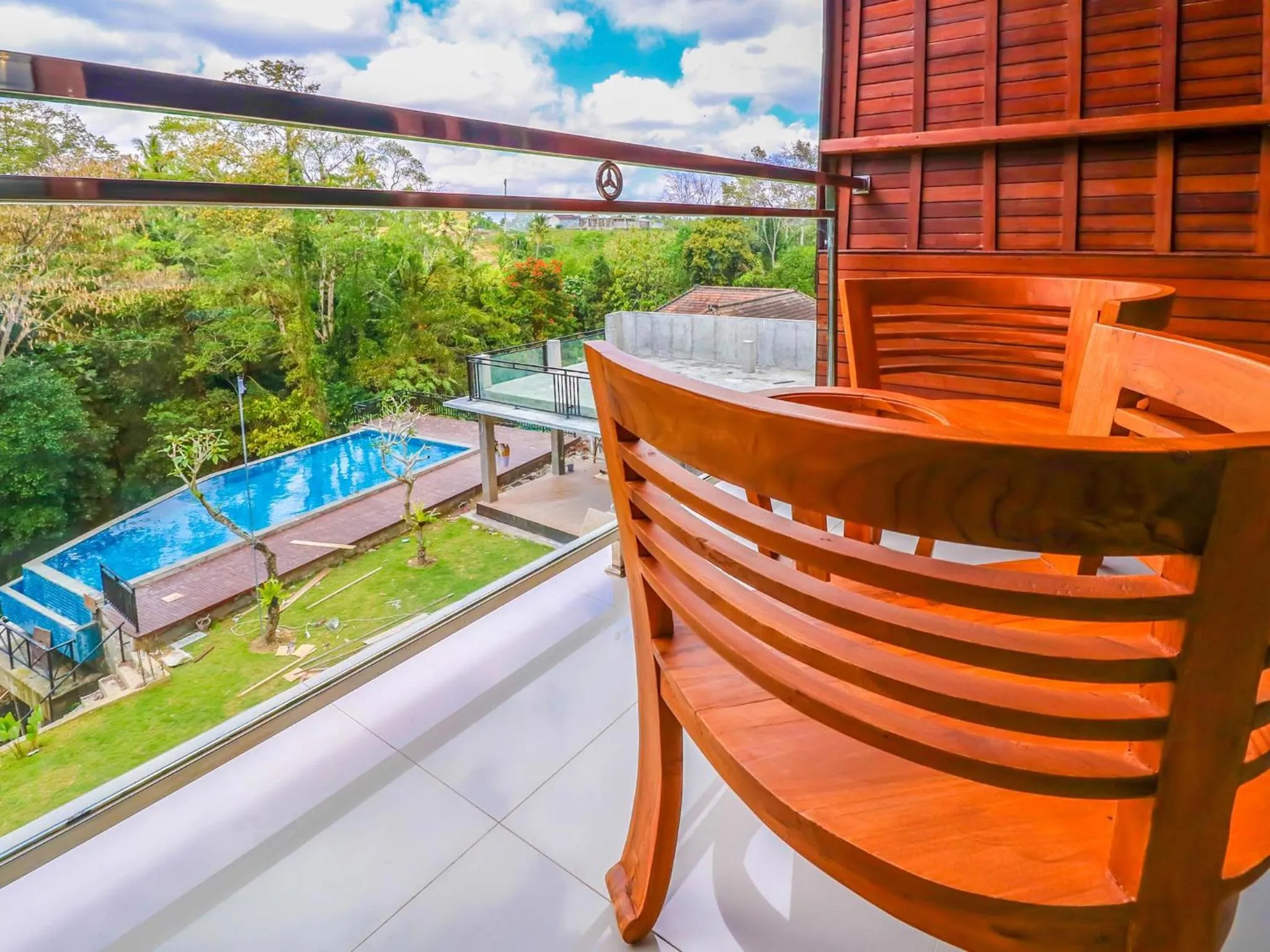 Balcony/Terrace in Sekar Arum Riverside Resort in Canggu