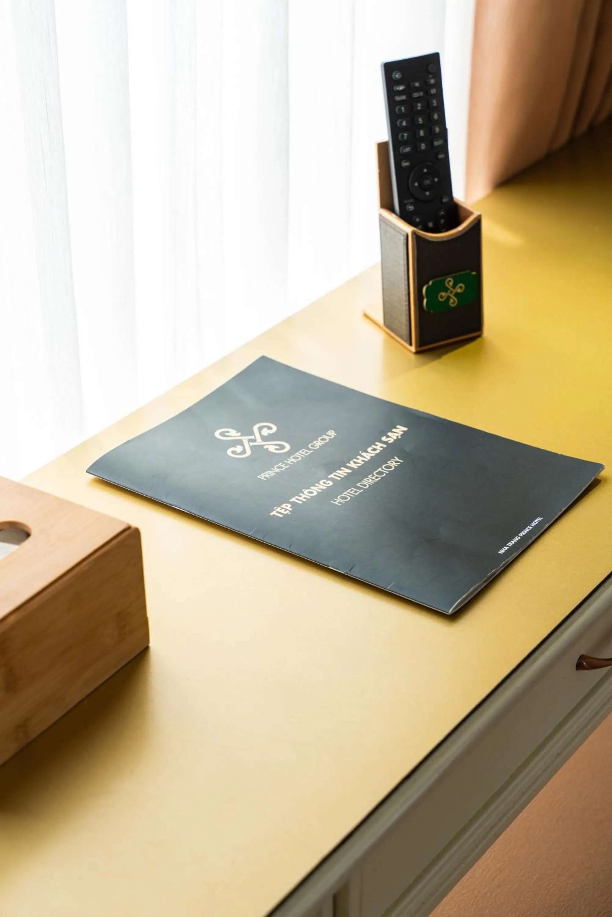 Text overlay in Nha Trang Prince Hotel