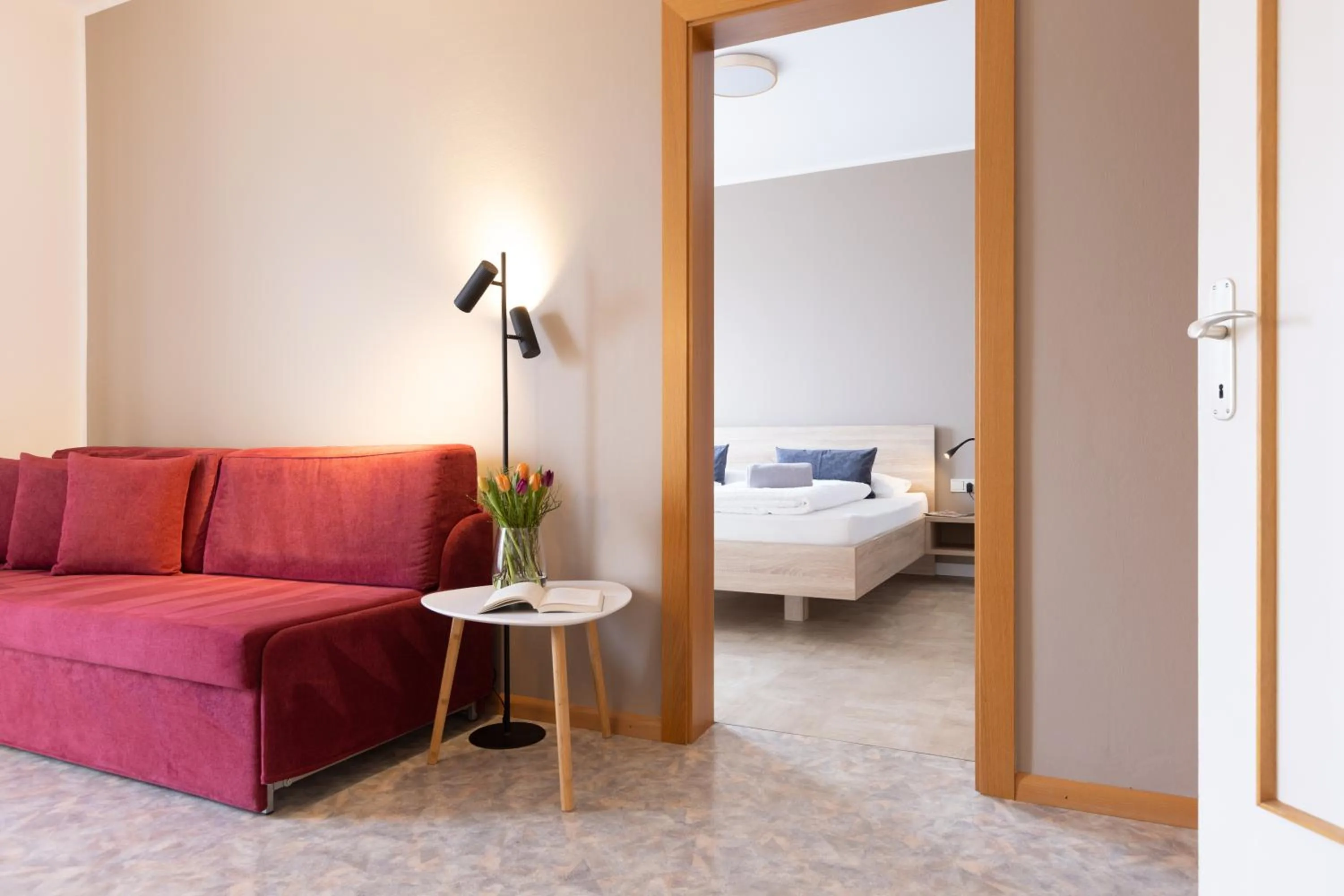 Living room, Bed in Residence Margreth