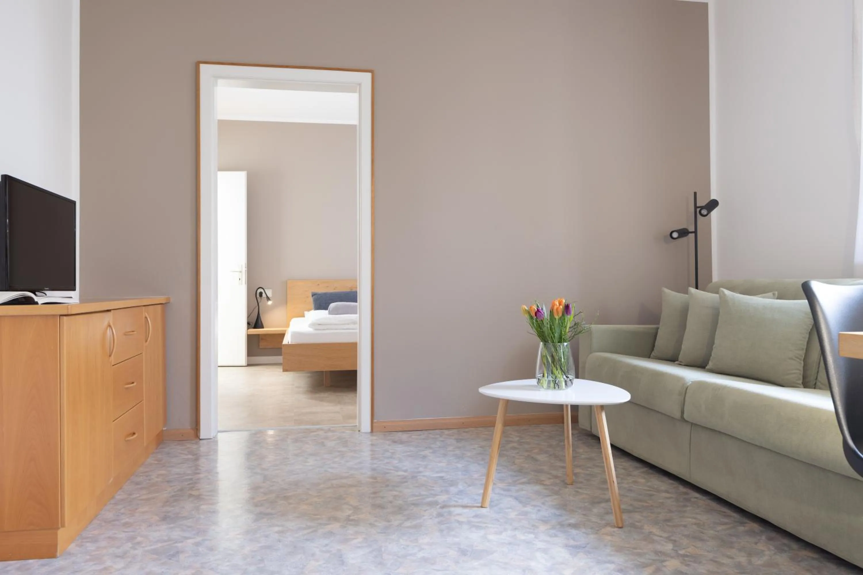 Living room, Bed in Residence Margreth