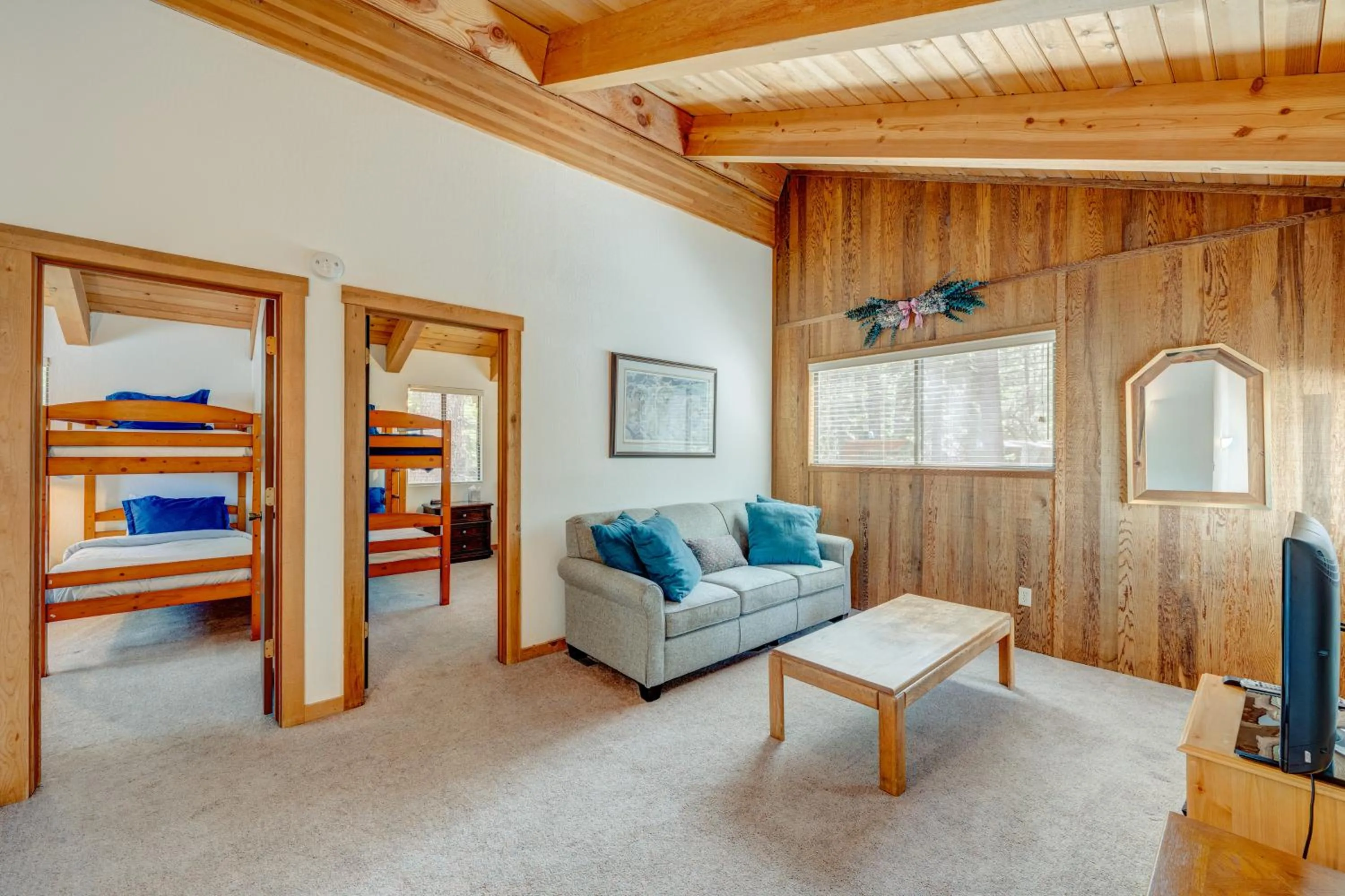 Bed in Beaver Pond Northstar Luxury Chalet with Hot Tub
