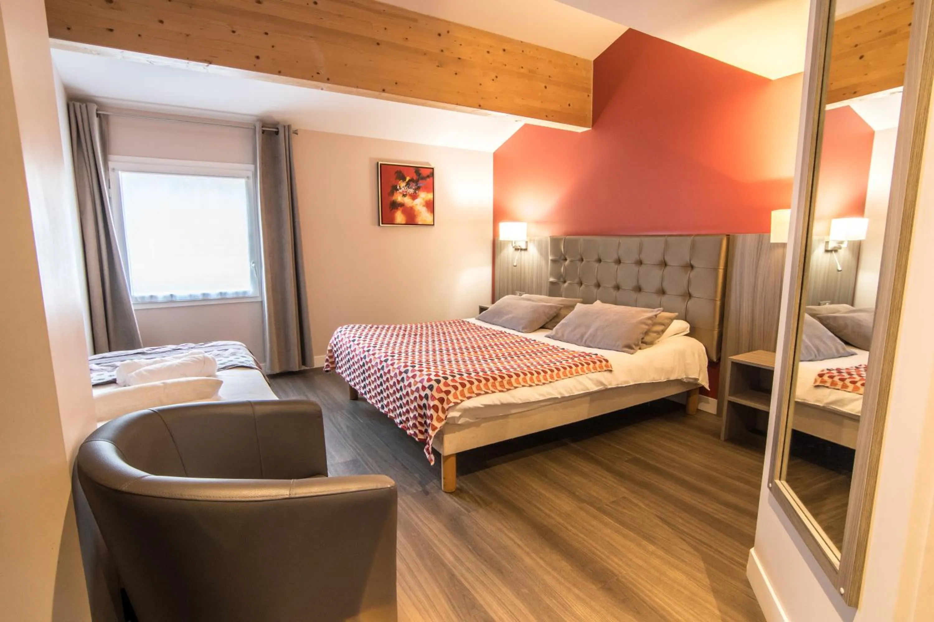 Bedroom, Bed in Brit Hotel Confort Foix