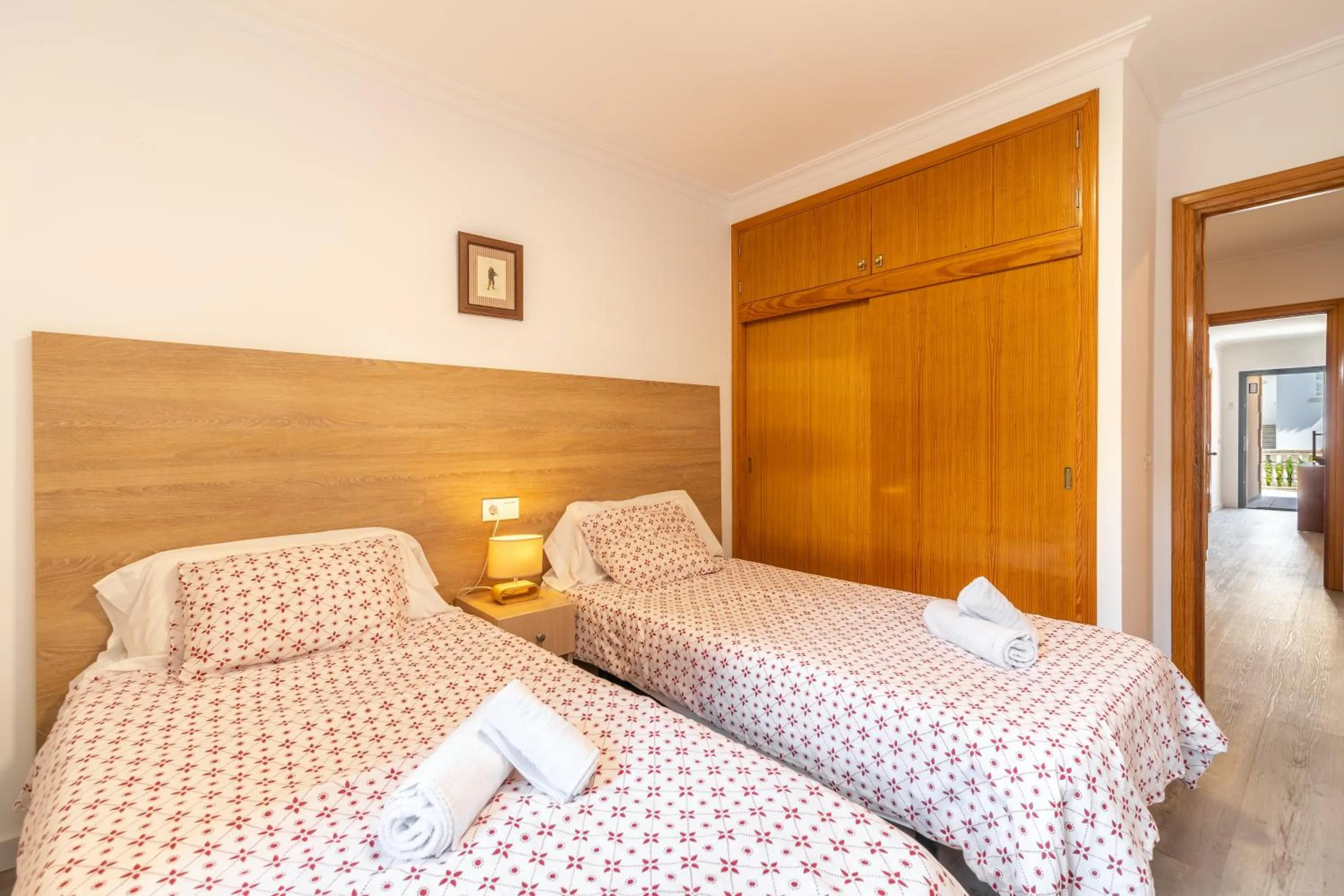 Bed in Villa Can Canta Natura Park House at Platja de Muro Beach