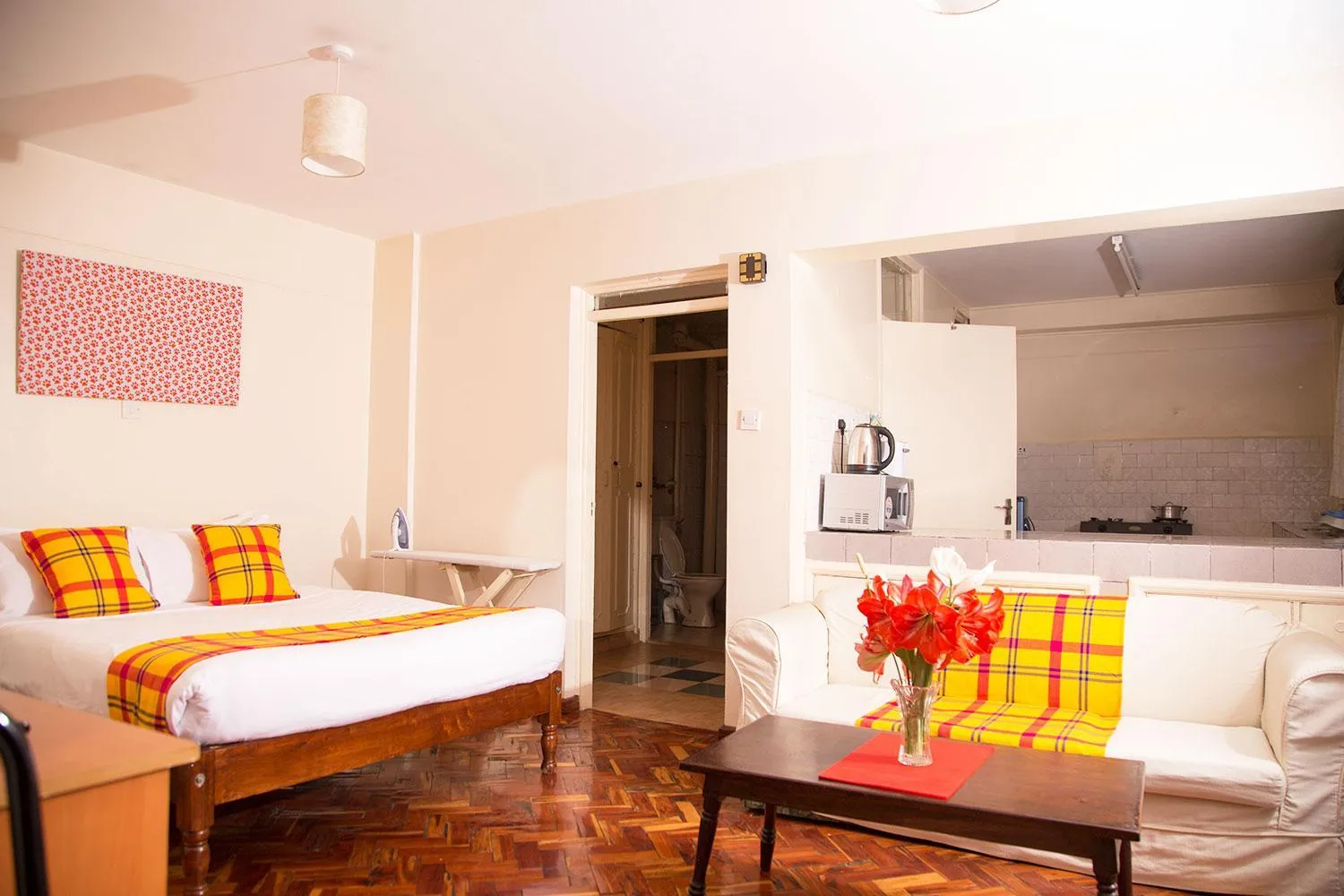 Seating area, Bed in Njema Court Apartment